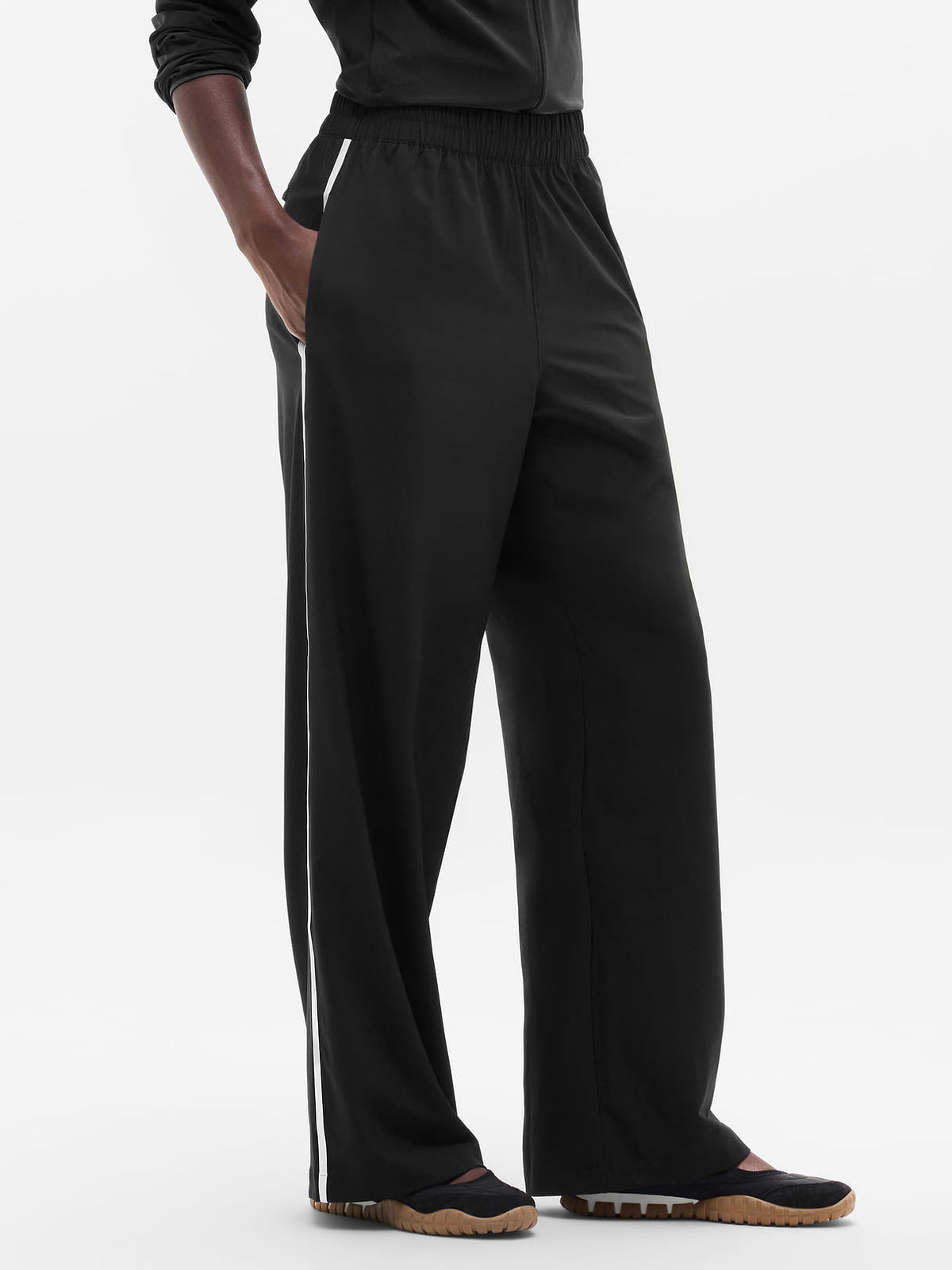 Journey Wide Leg Pant - Black/White