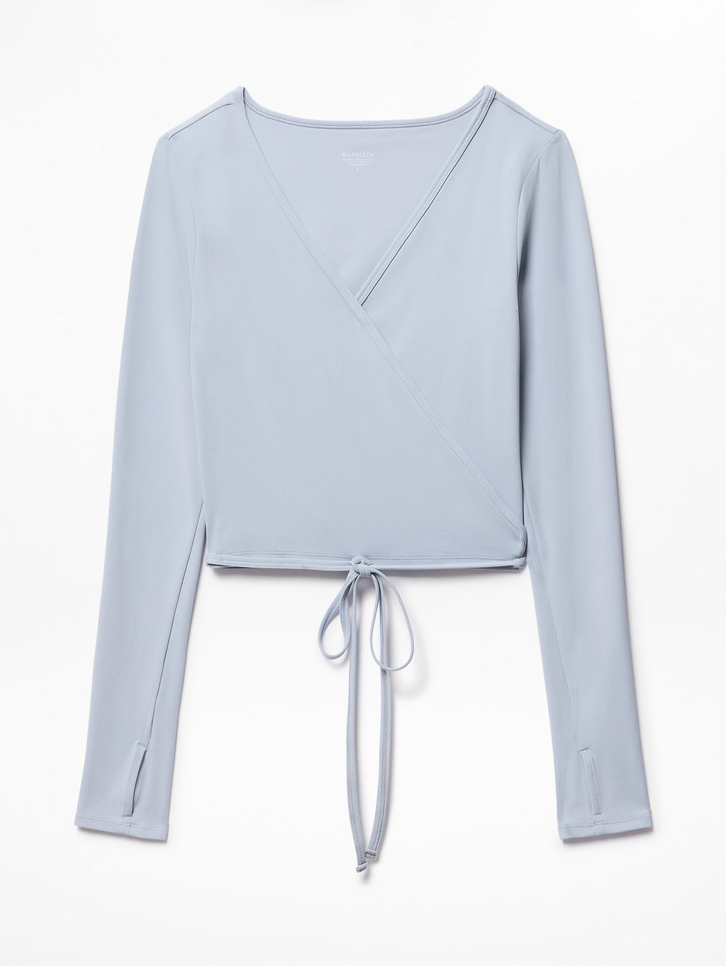 Transcend Wrap Crop Top - Blue Star