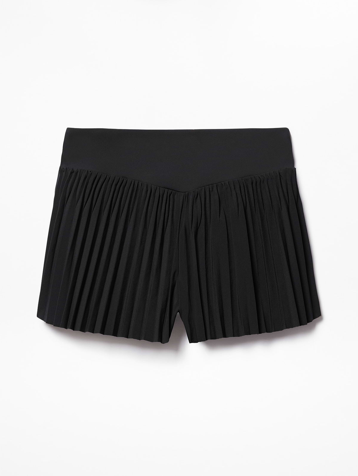 Featherweight Plissé Run Short - Black