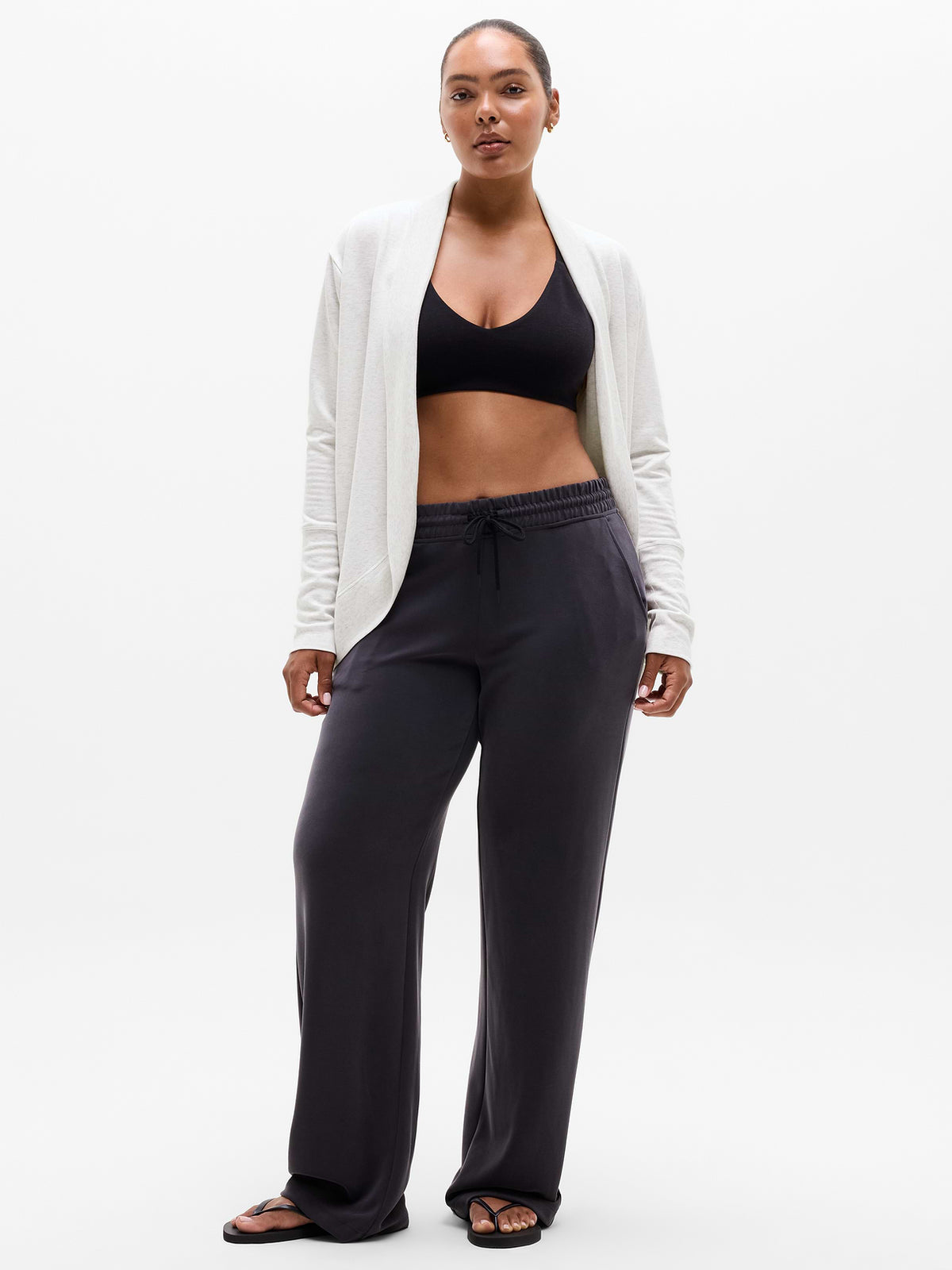 Coaster Luxe Open Cardigan - Fog Grey Heather