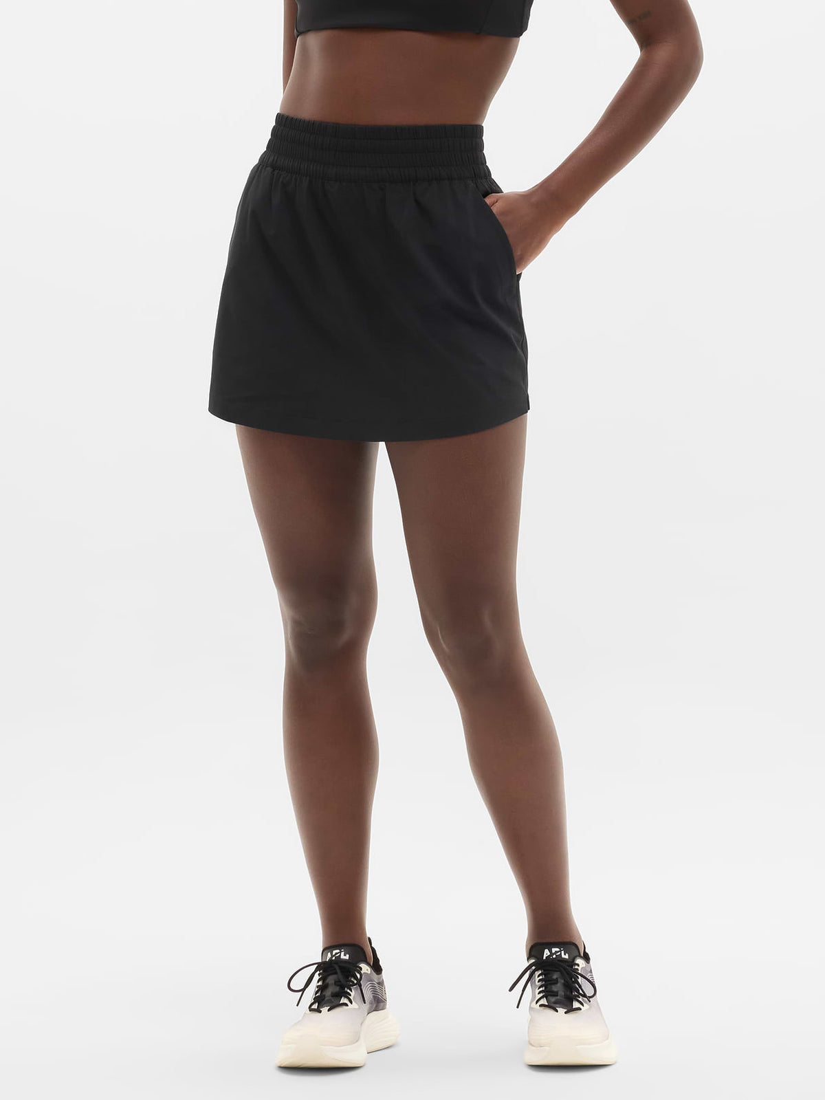 Weekender High Rise 14" Run Skort - Black