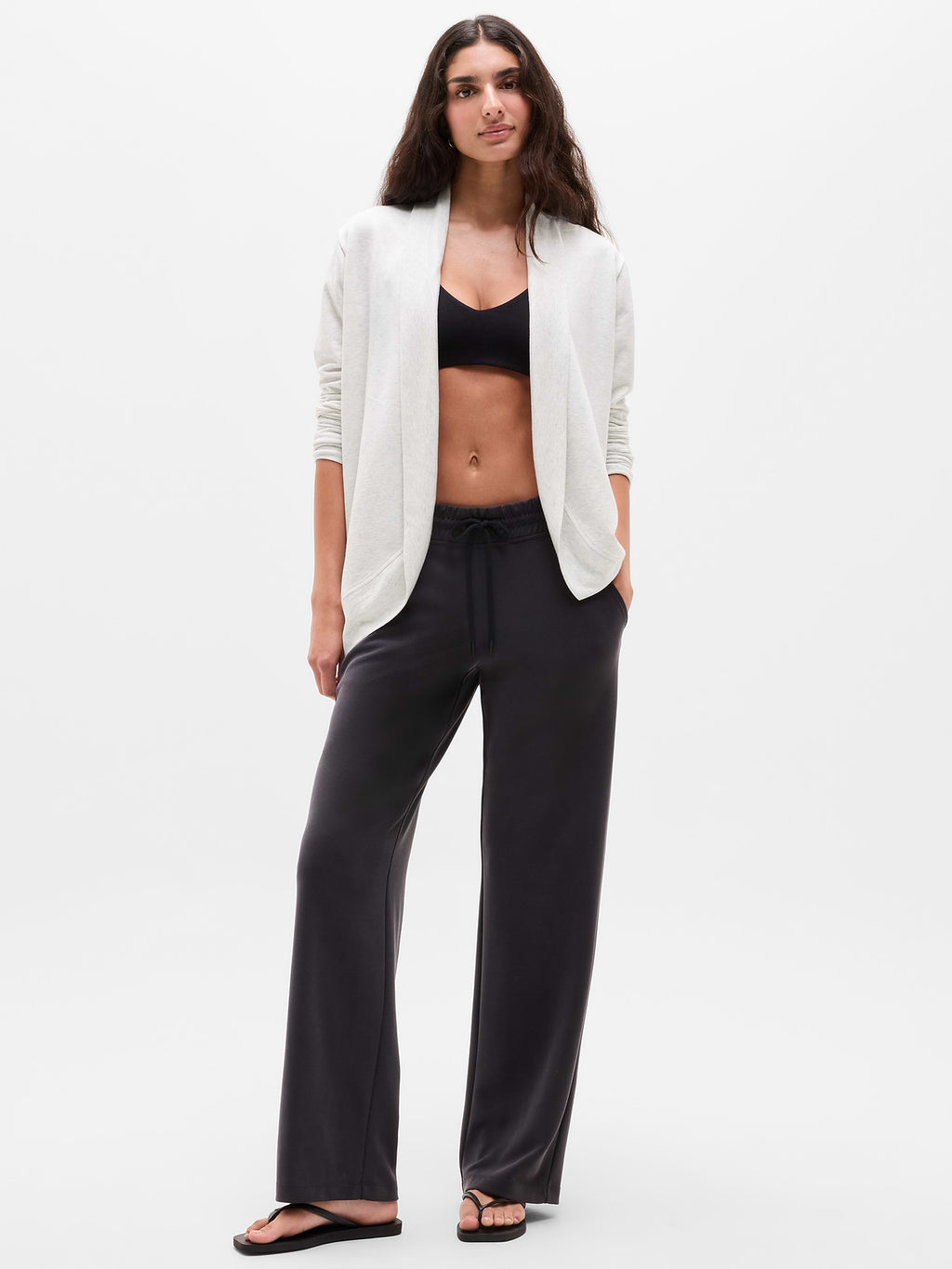 Coaster Luxe Open Cardigan - Fog Grey Heather