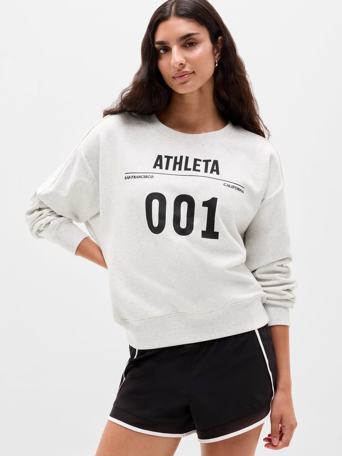 Forever Fleece Classic Crew Sweatshirt - Grey Graphic