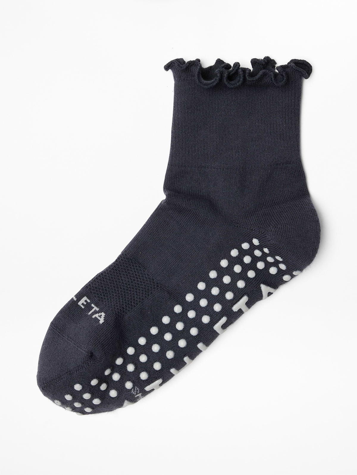 Ruffle Grip Sock - Ash