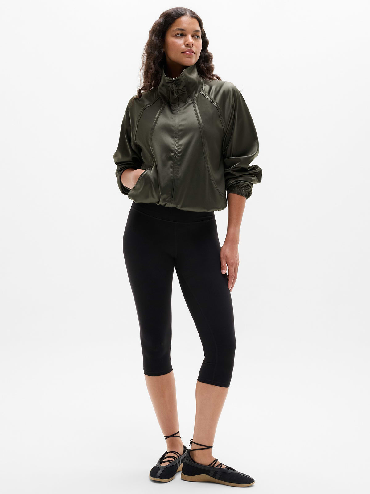 Featherweight Satin Jacket - Jungle