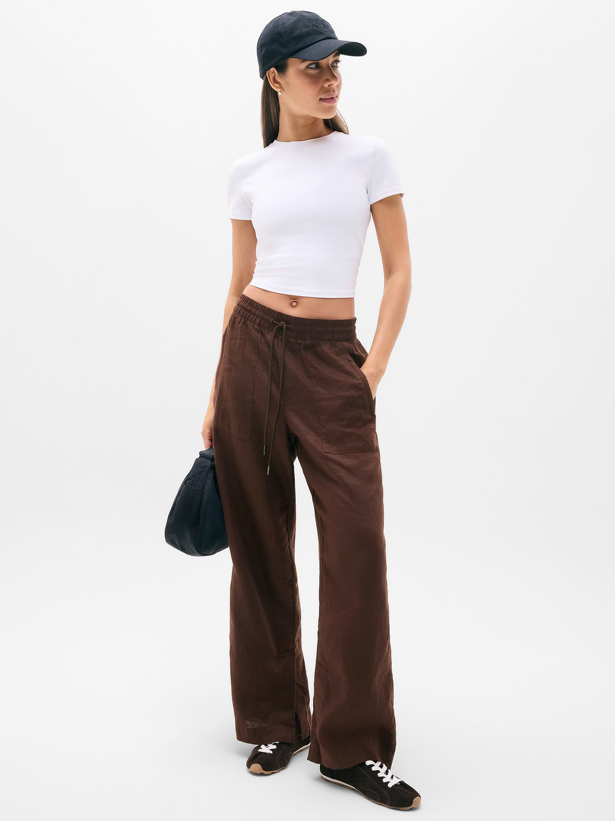 Retreat Linen High Rise Wide Leg Pant - Woodland