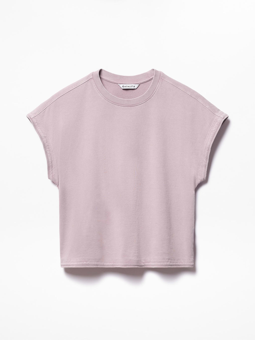 Airy Cotton Terry Sweatshirt Tee - Blush