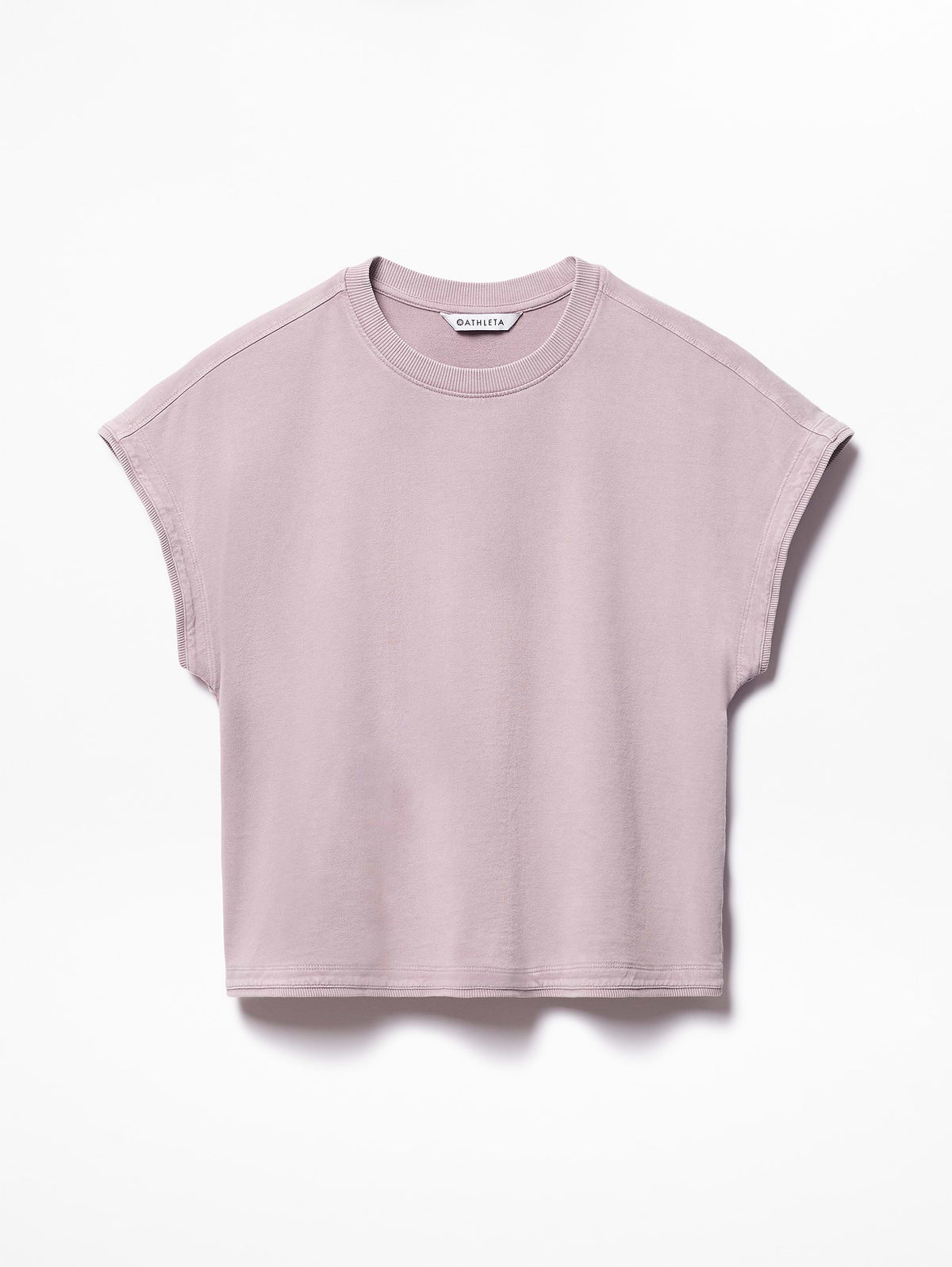 Airy Cotton Terry Sweatshirt Tee - Blush