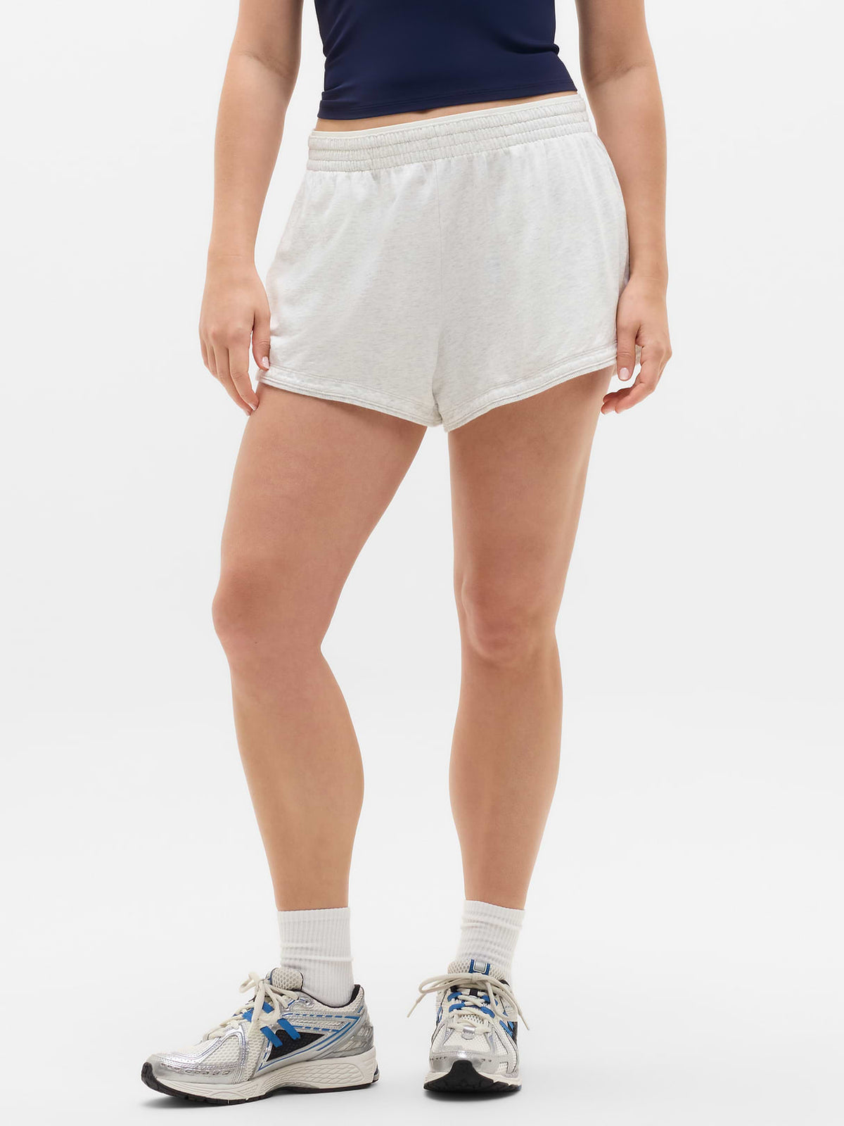 Airy Cotton Terry Shortie - Fog Grey Heather
