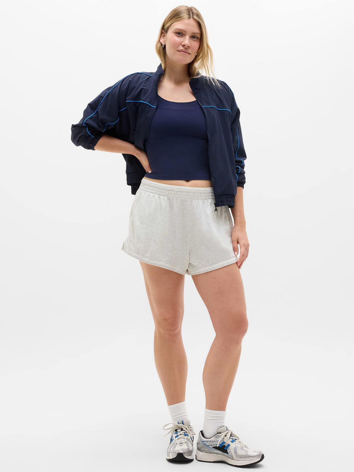 Airy Cotton Terry Shortie - Fog Grey Heather