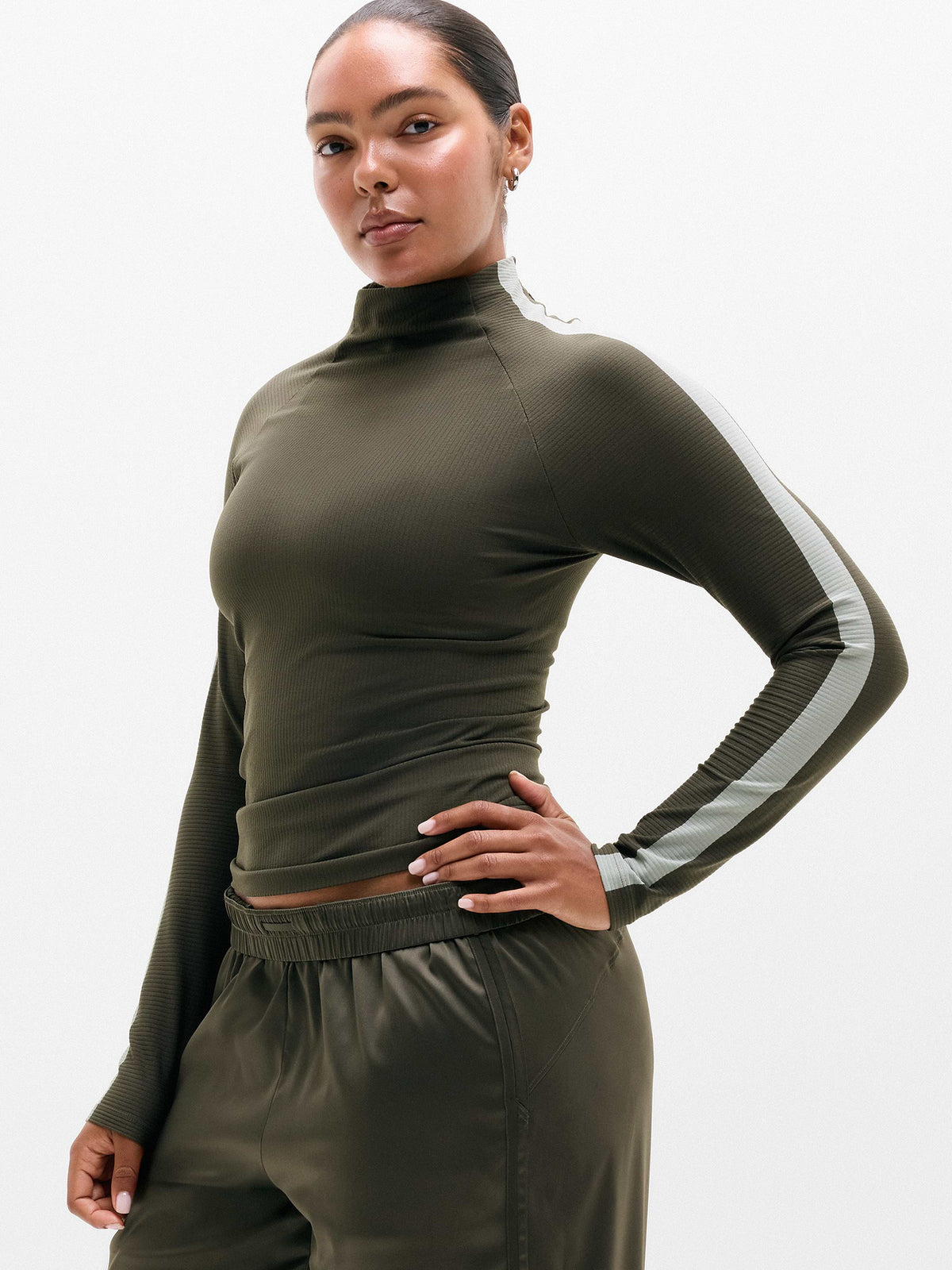 Renew Seamless Mock Neck Top - Jungle/Vera