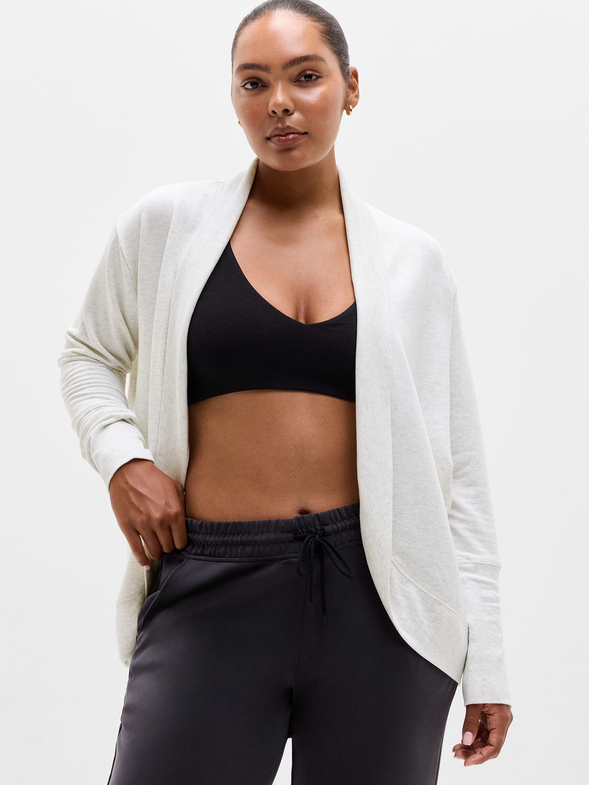 Coaster Luxe Open Cardigan - Fog Grey Heather