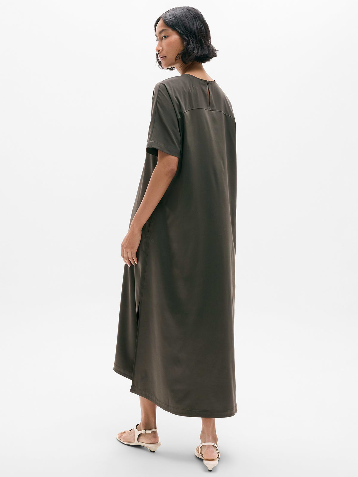 Featherweight Satin Dress - Jungle
