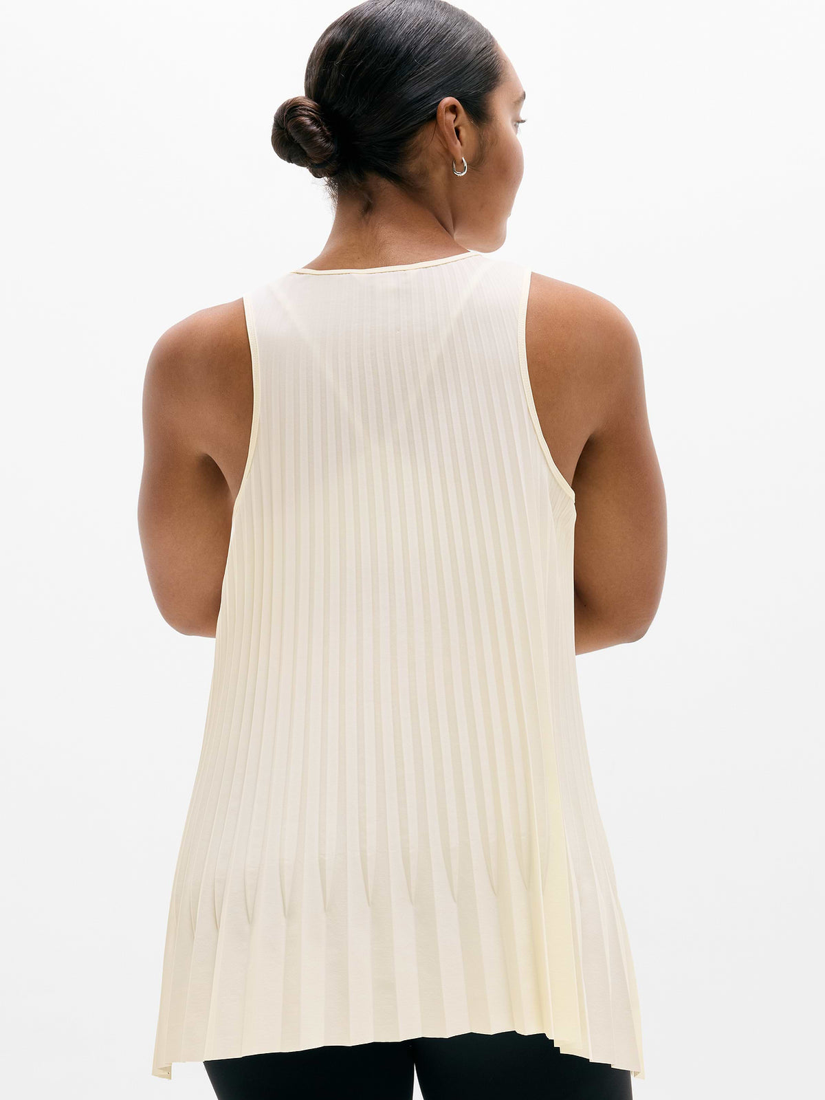 Featherweight Plissé Tank - Pearl