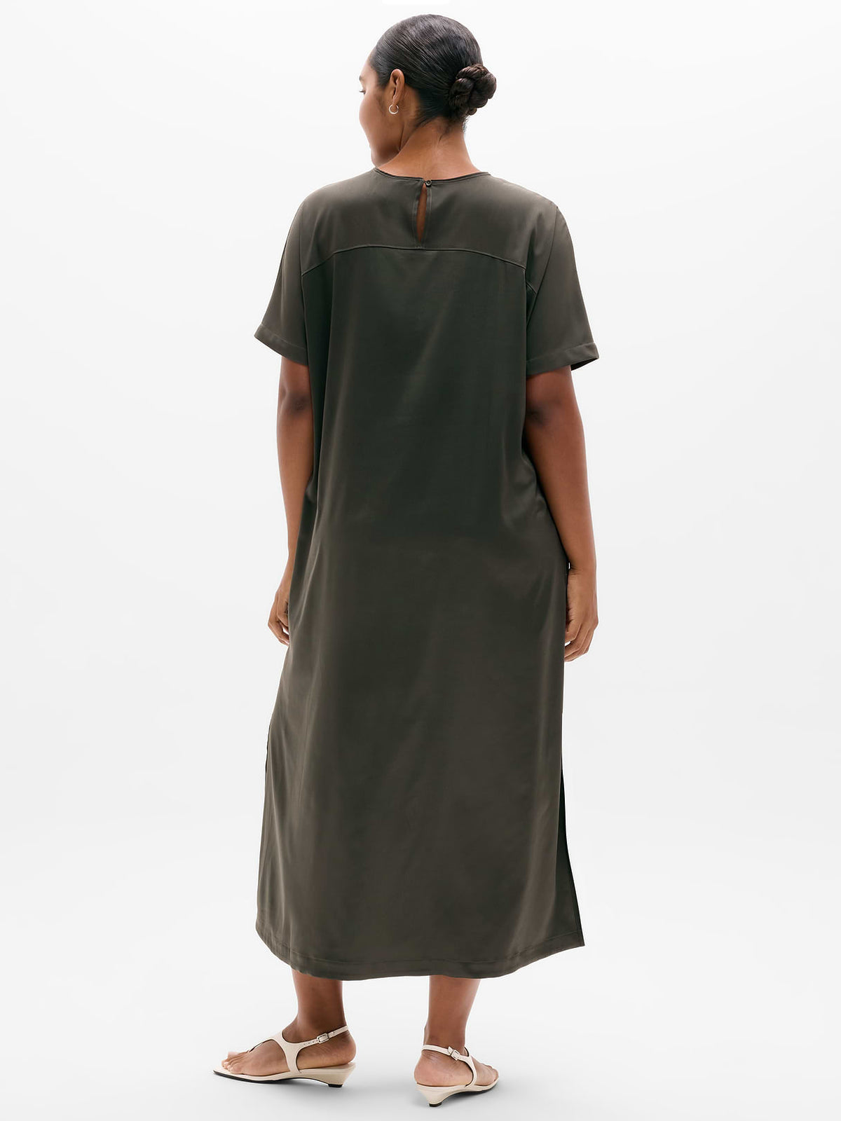 Featherweight Satin Dress - Jungle