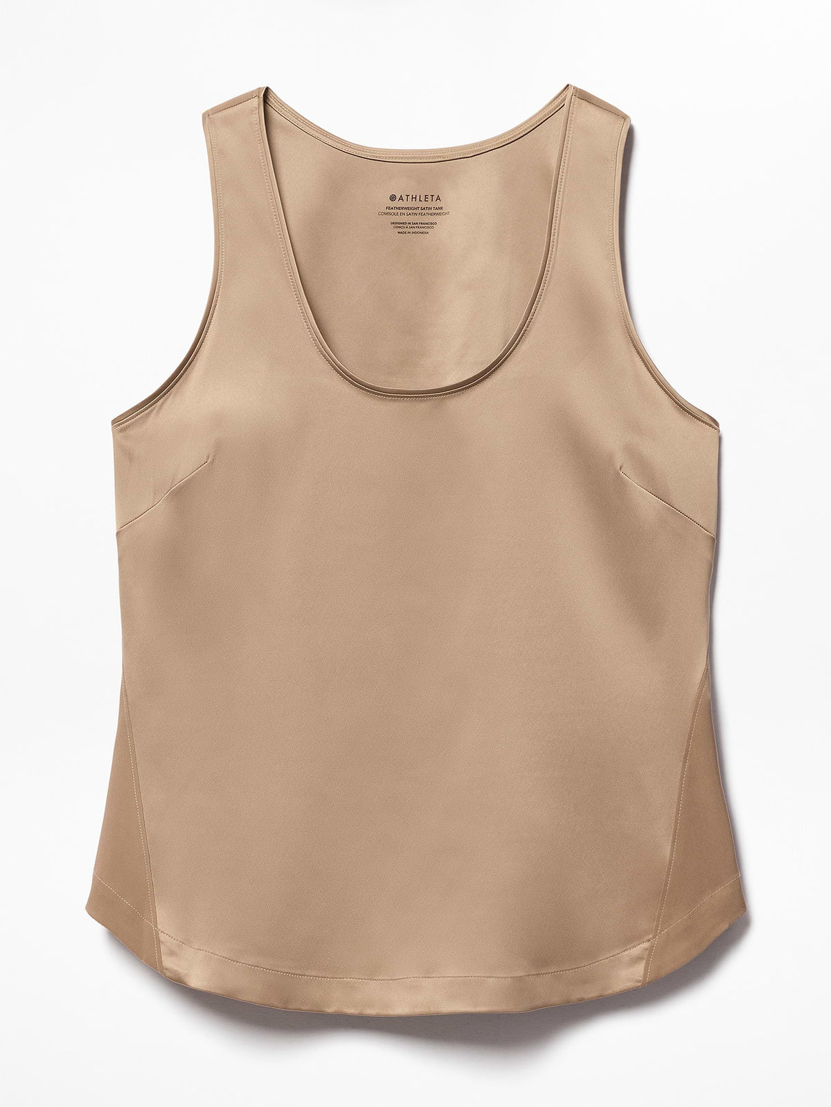 Featherweight Satin Tank - Savanna