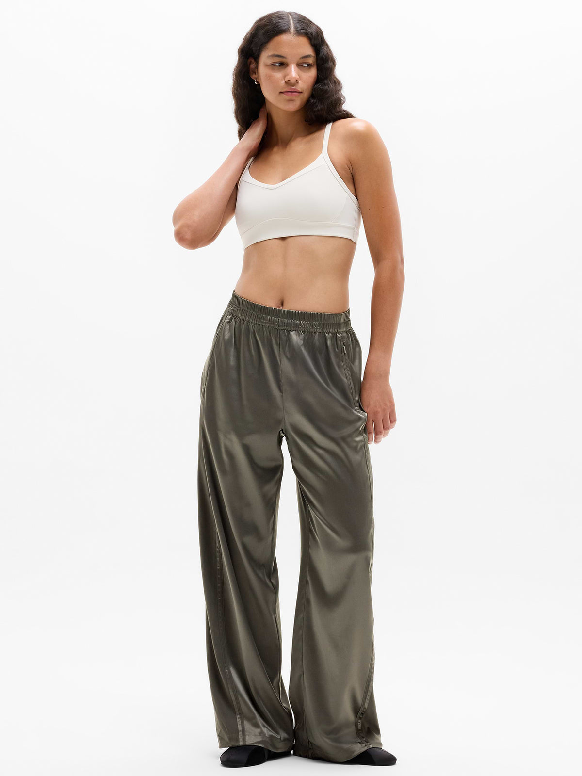 Featherweight Satin Pant - Jungle