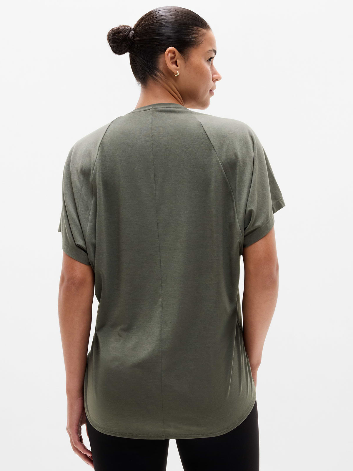 Move With Ease Draped Tee - Jungle