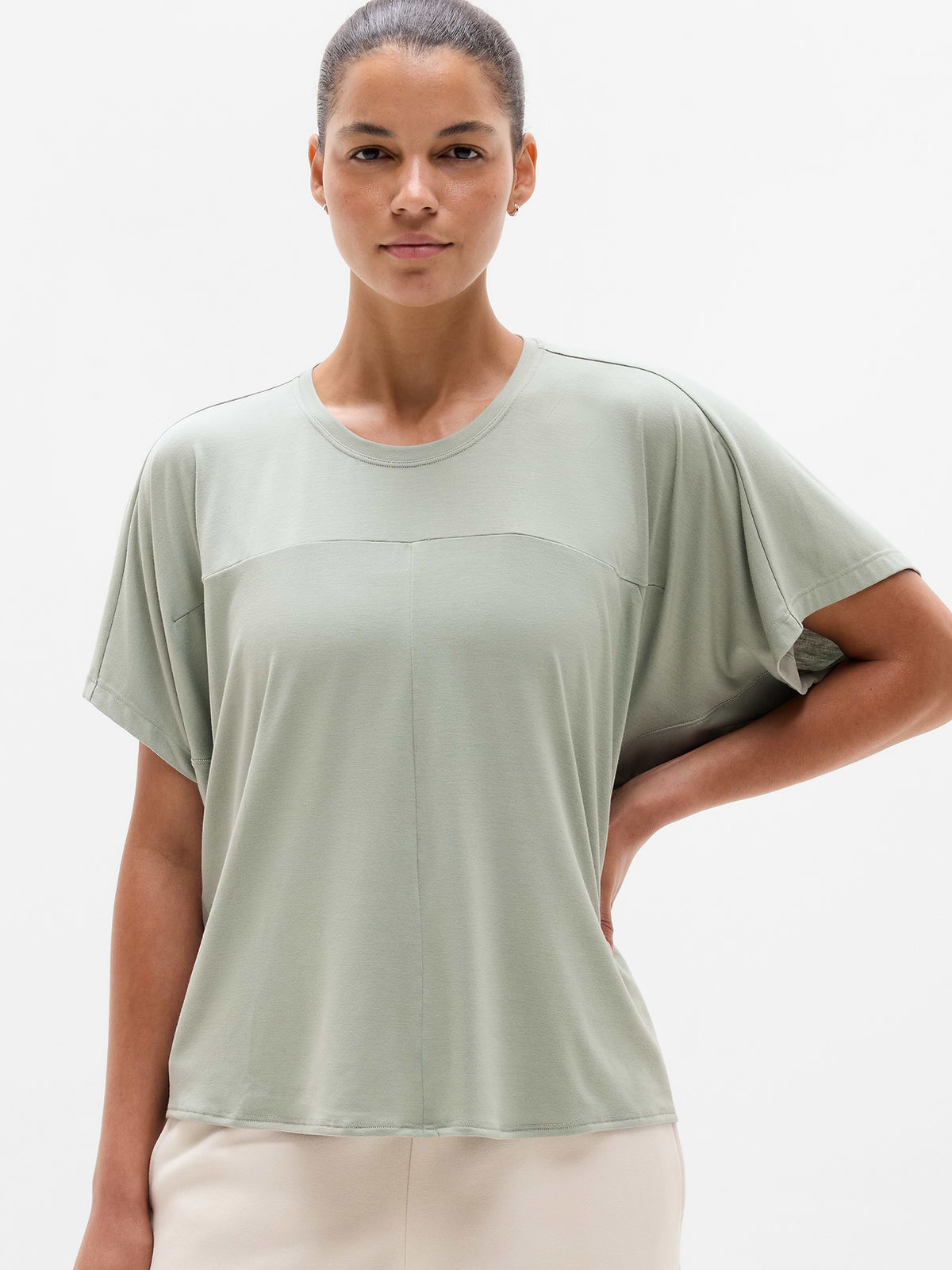 Move With Ease Draped Tee - Vera