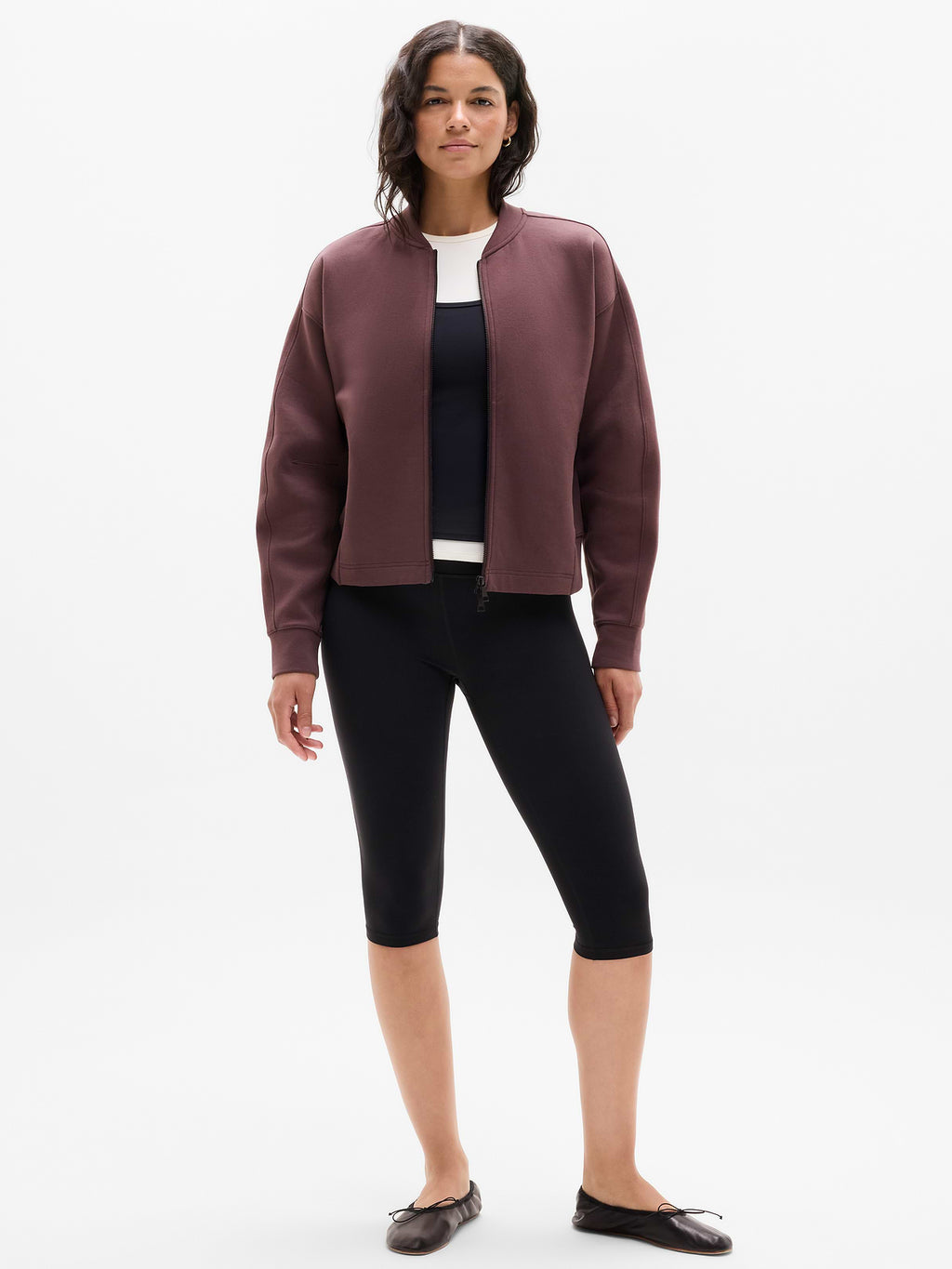 Form Knit Bomber Sweatshirt - Nocturnal