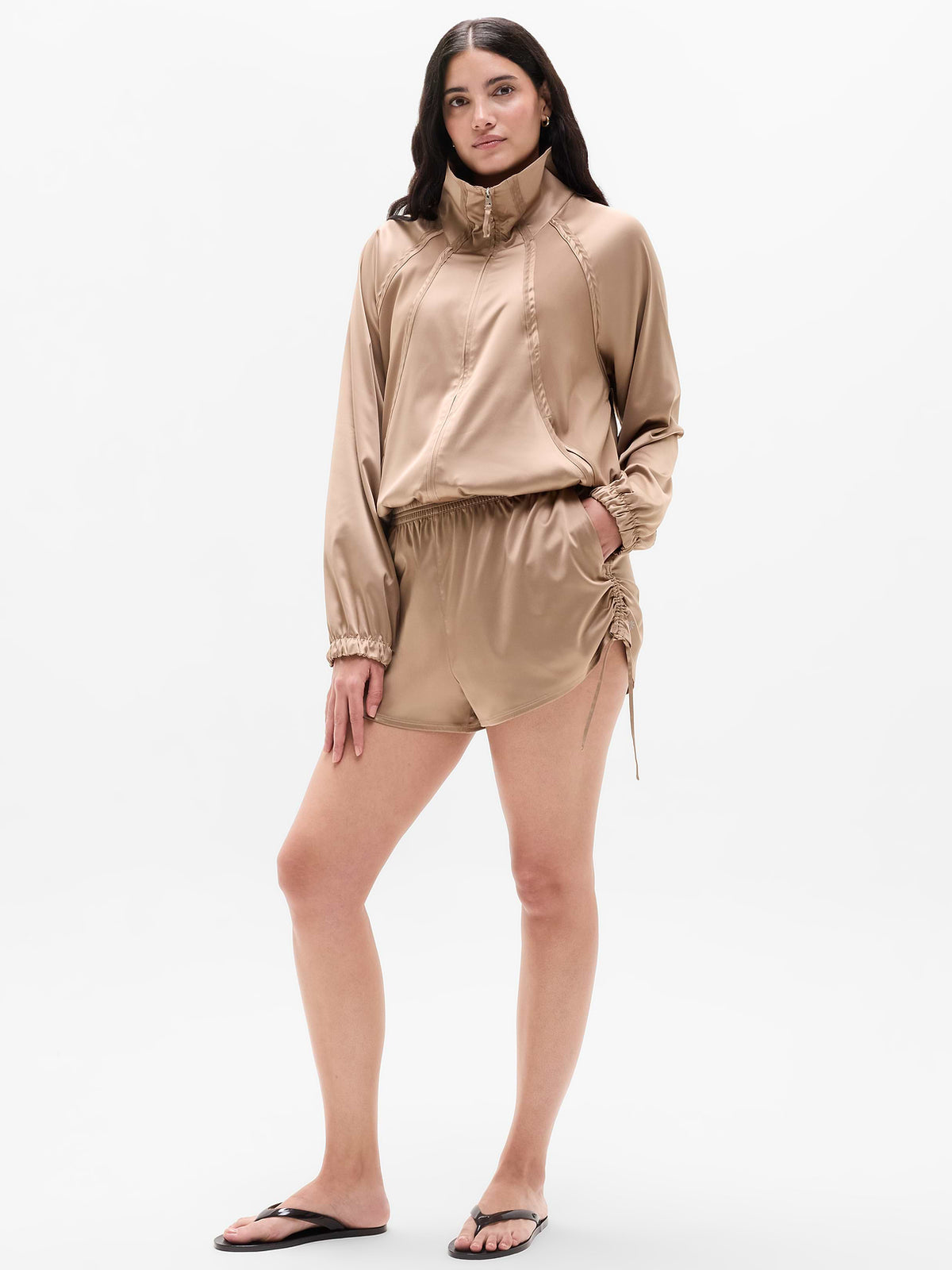Featherweight Satin Jacket - Savanna