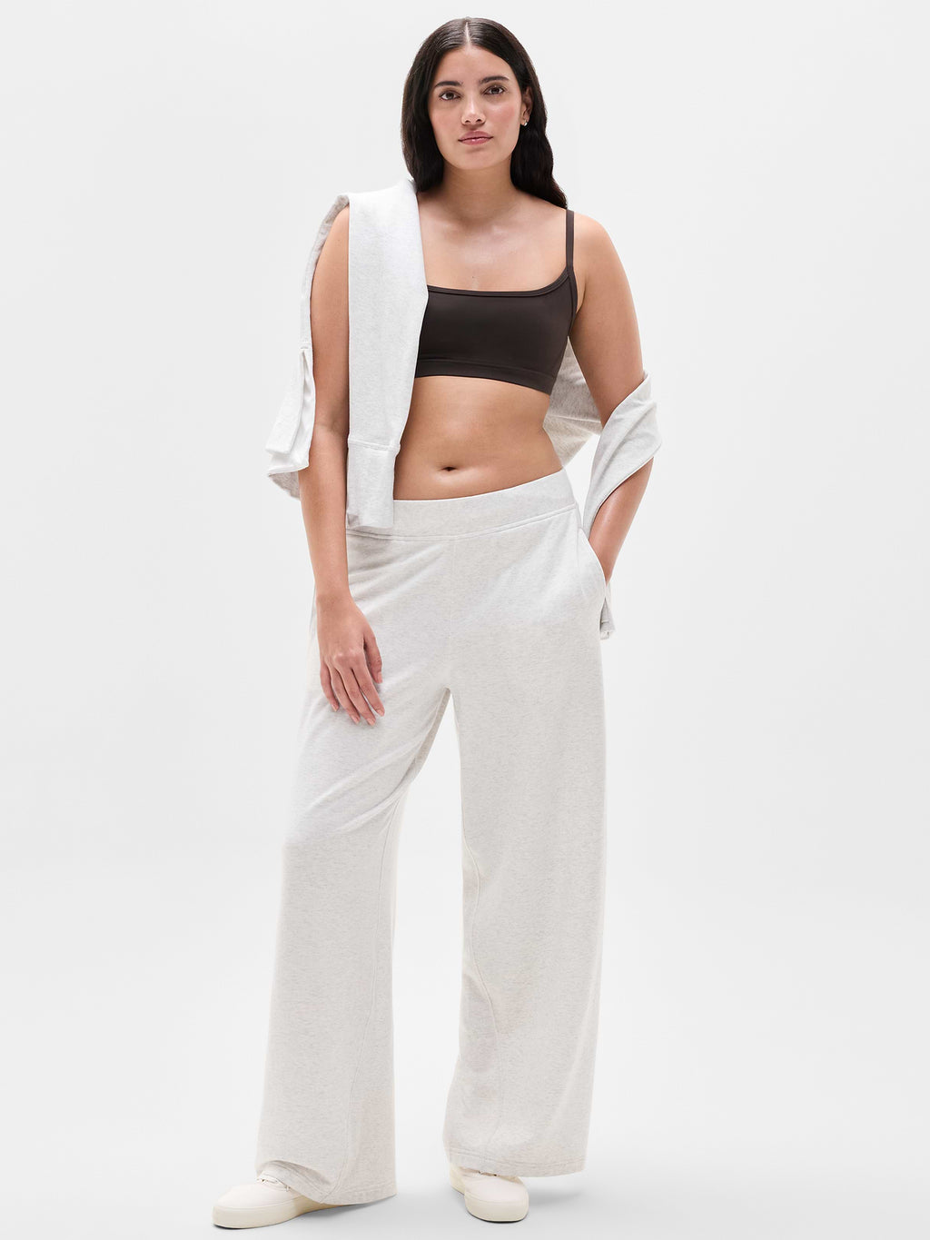 Coaster Luxe Straight Leg Pant - Fog Grey Heather