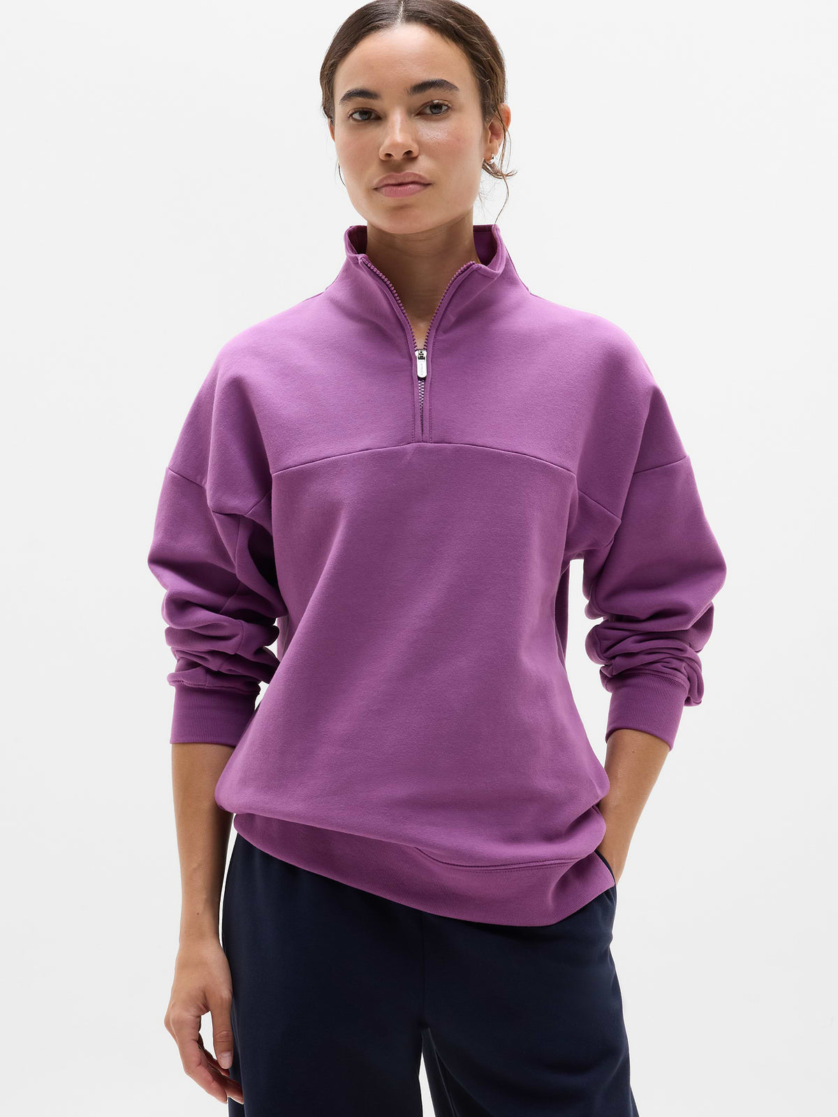 Forever Fleece 1/4 Zip Sweatshirt - Azalea