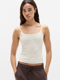 BodyMove Cami Built In Bra Tank - Bone