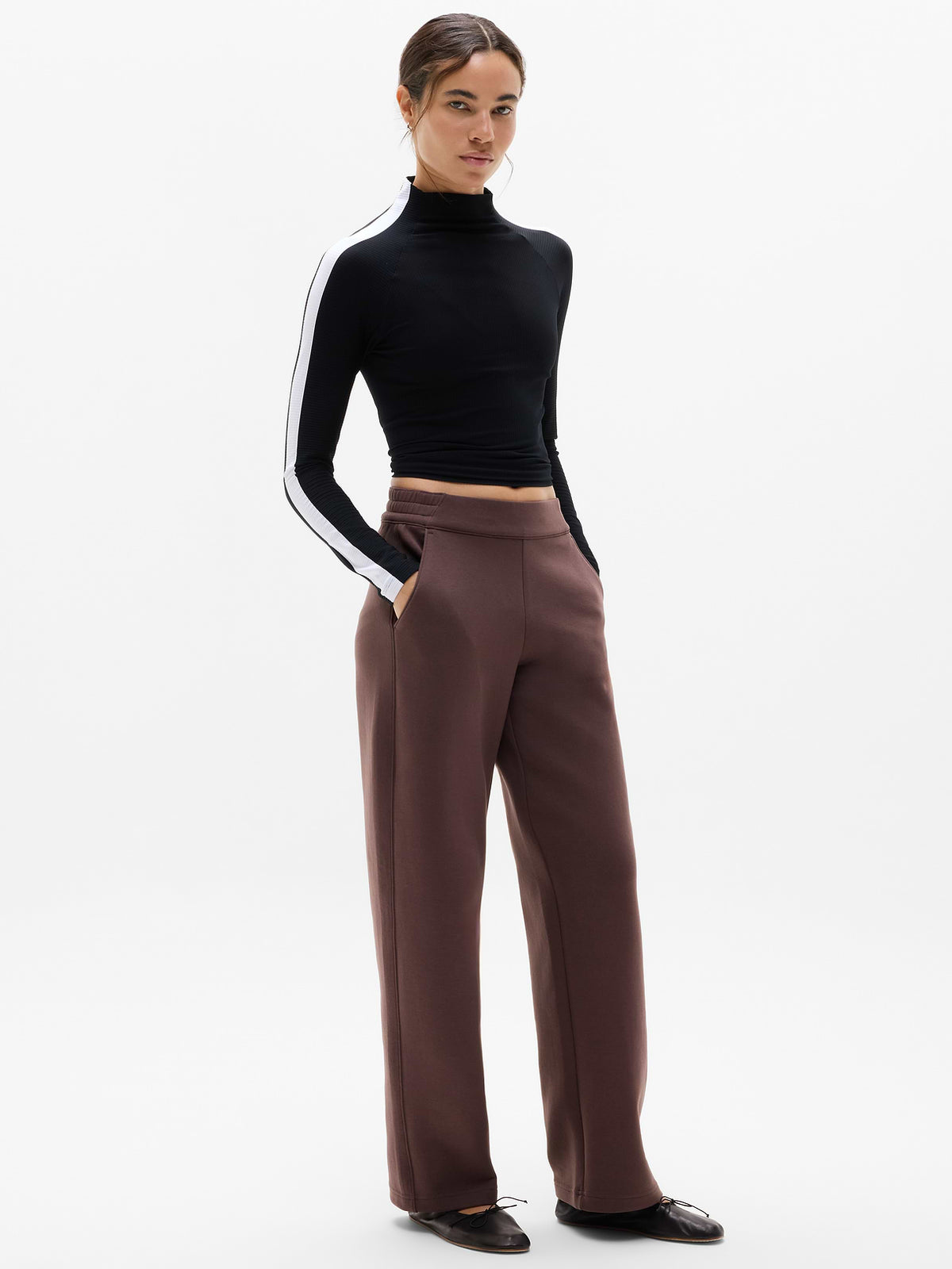 Form Knit Mid Rise Straight Pant - Nocturnal