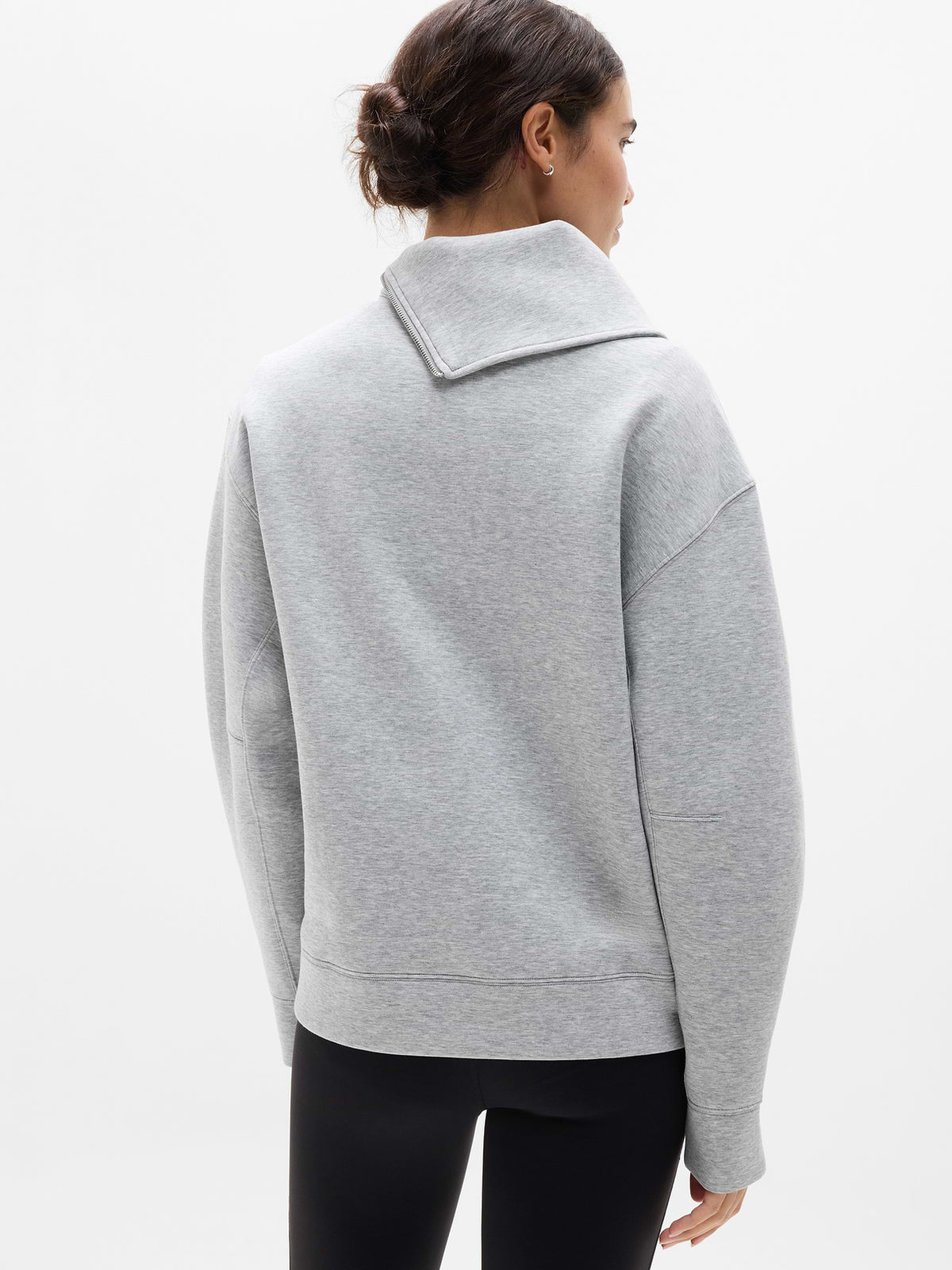 Form Knit Shawl Collar Sweatshirt - Grey Heather