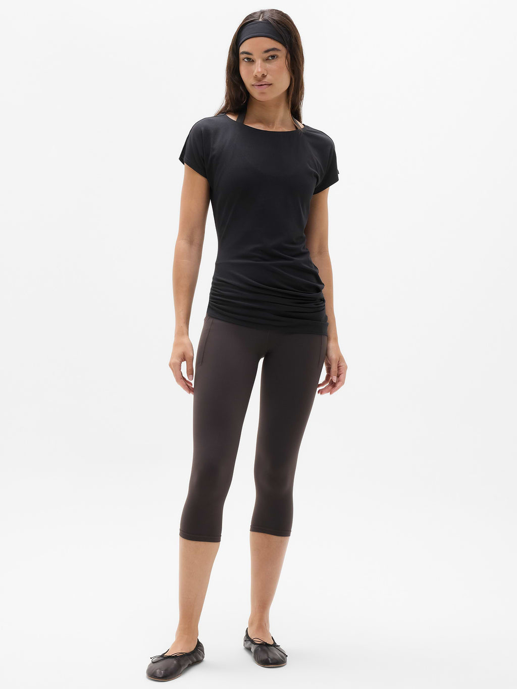 Dream Drape Asym Tee - Black