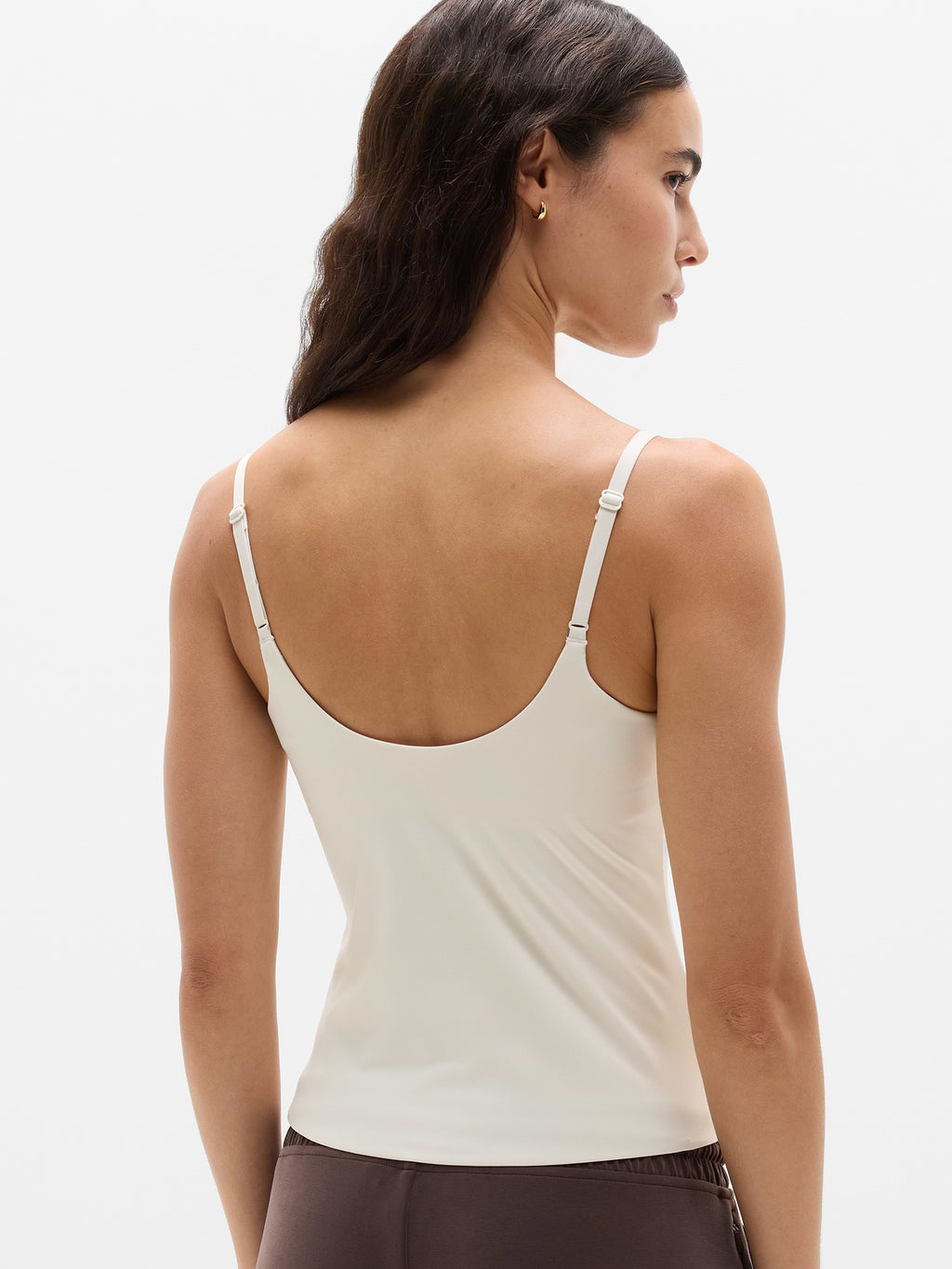 BodyMove Cami Built In Bra Tank - Bone