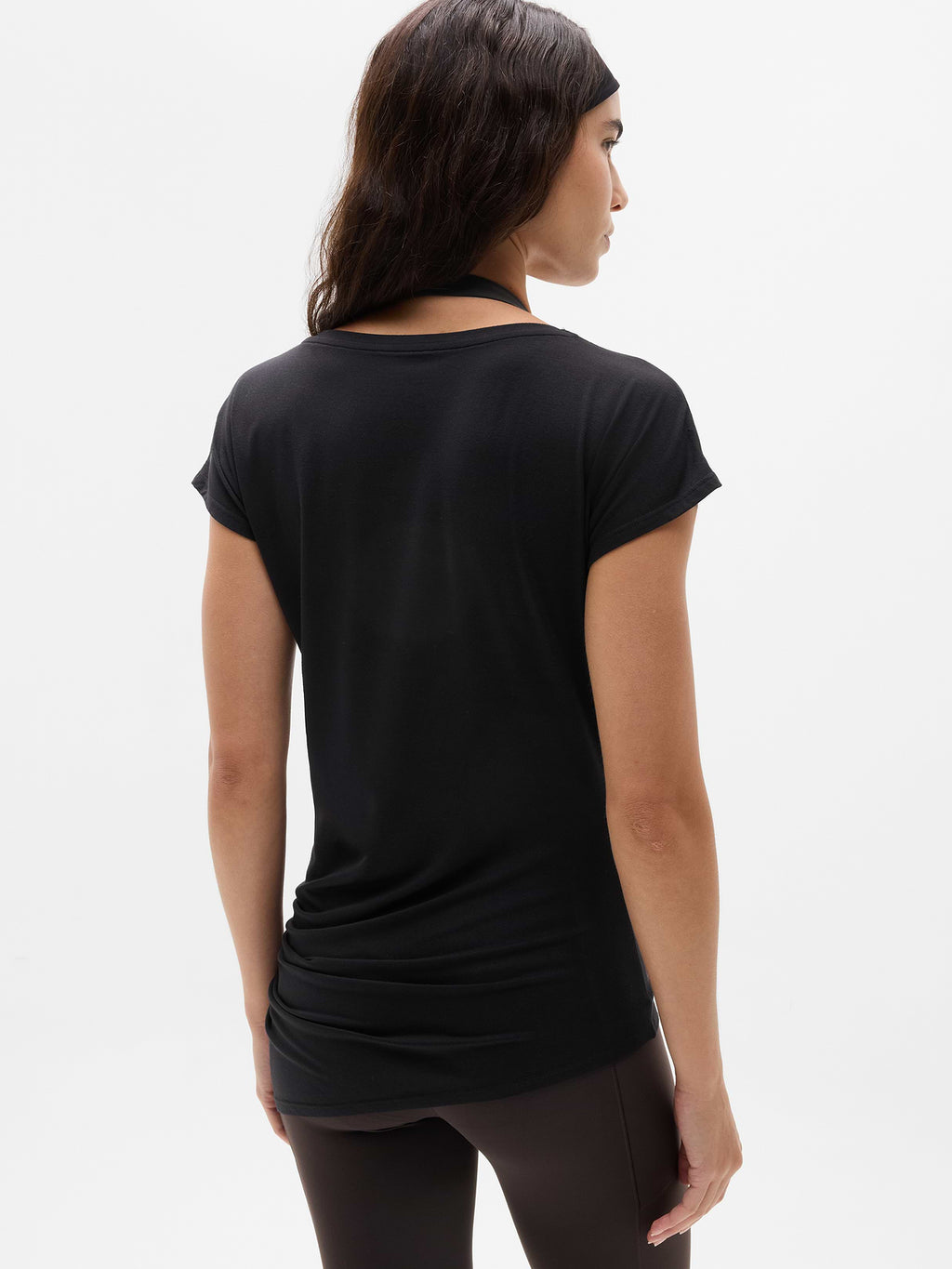 Dream Drape Asym Tee - Black