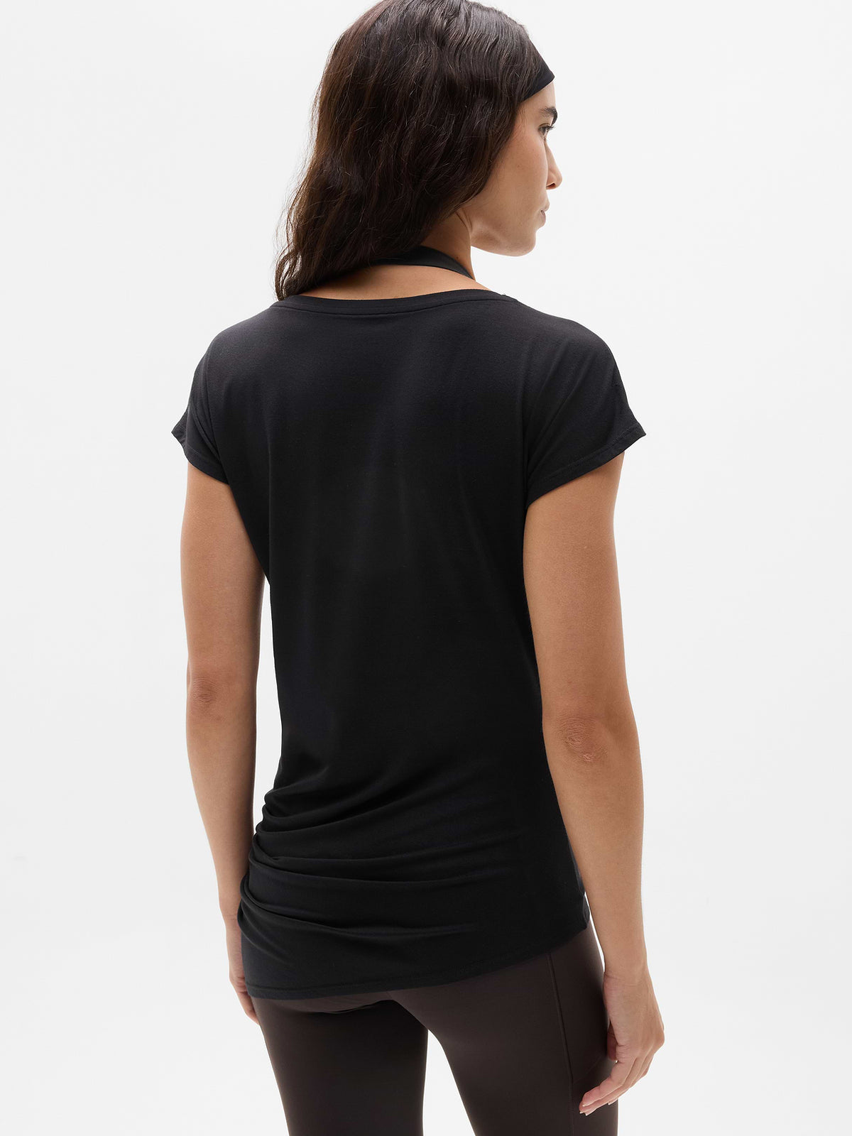 Dream Drape Asym Tee - Black