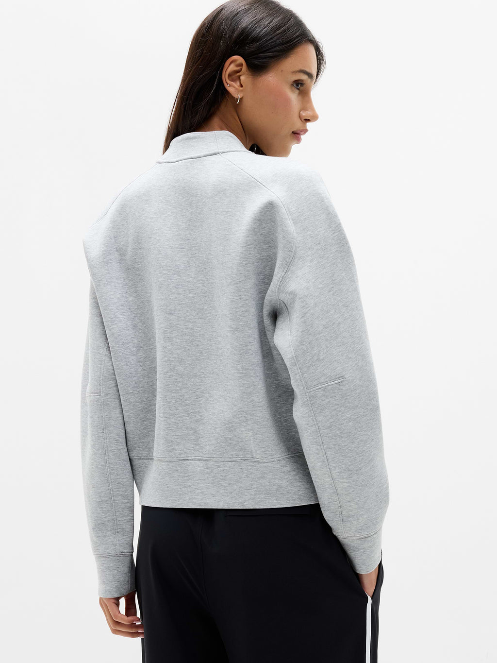 Form Knit Bomber Sweatshirt - Grey Heather