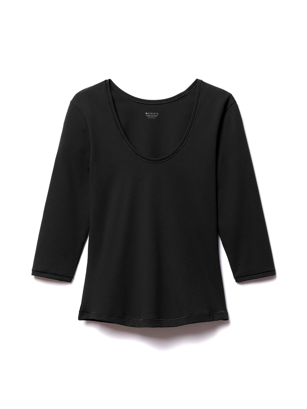 Bodymove Scoop Midi Sleeve Tee - Black