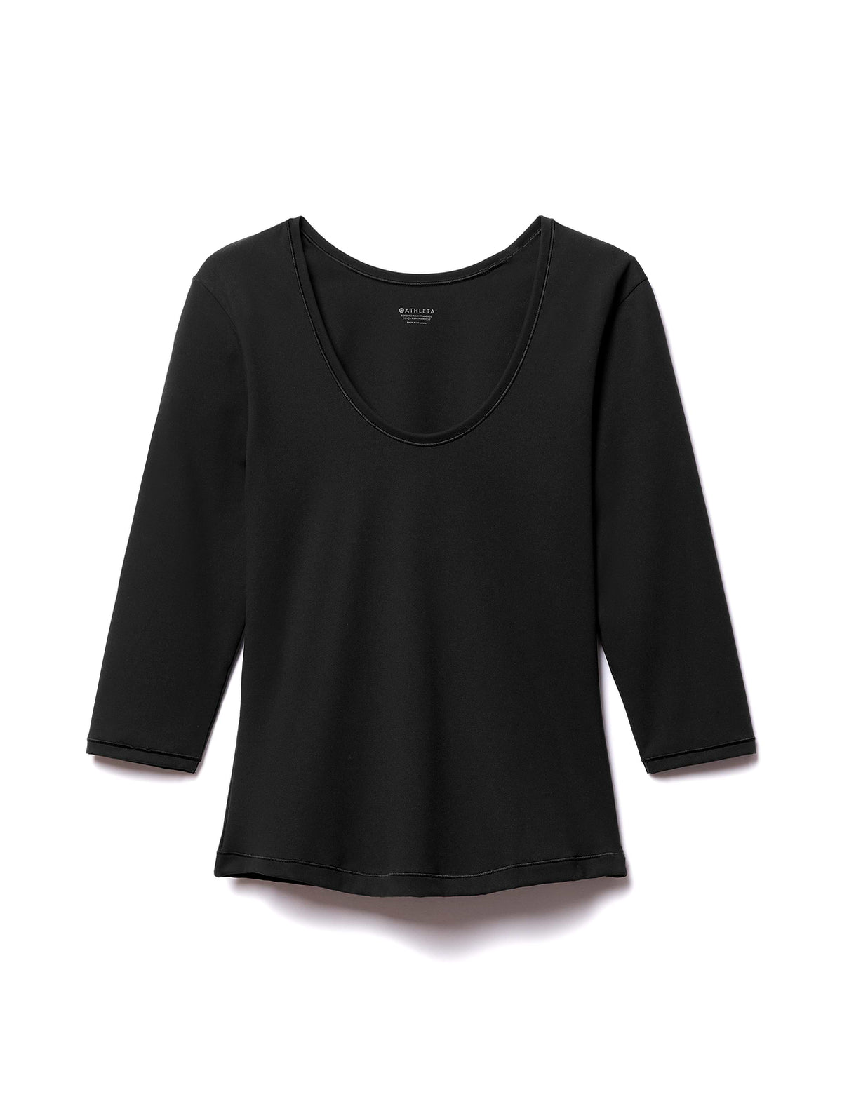 Bodymove Scoop Midi Sleeve Tee - Black