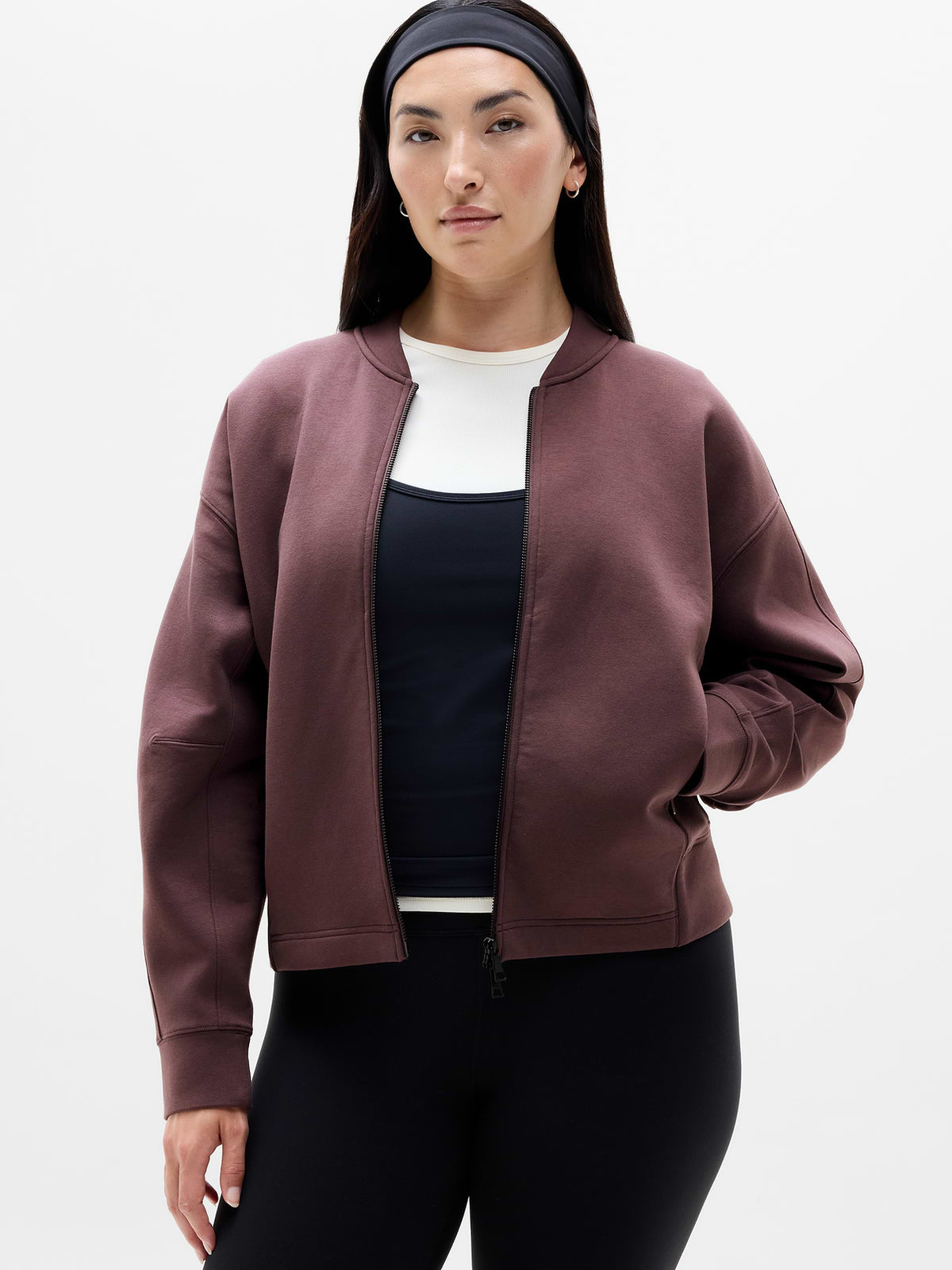 Form Knit Bomber Sweatshirt - Nocturnal