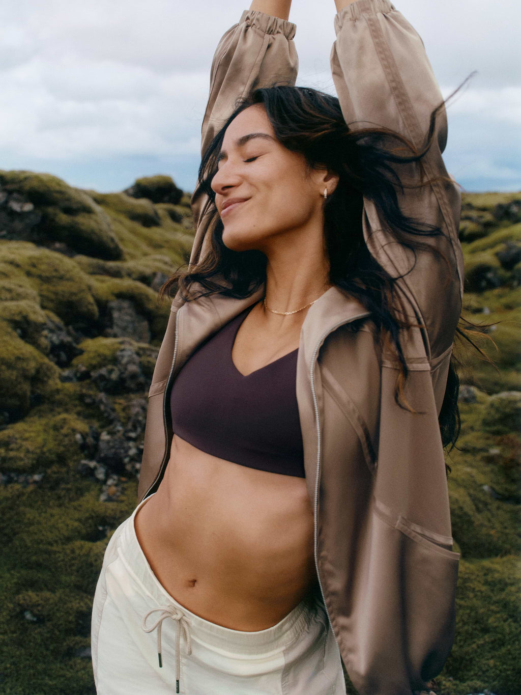 Featherweight Satin Jacket - Savanna
