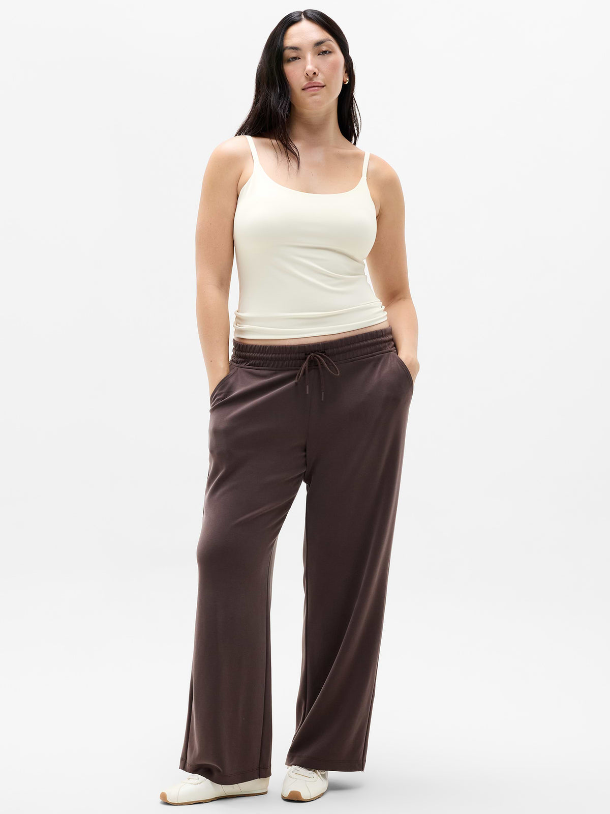 BodyMove Cami Built In Bra Tank - Bone