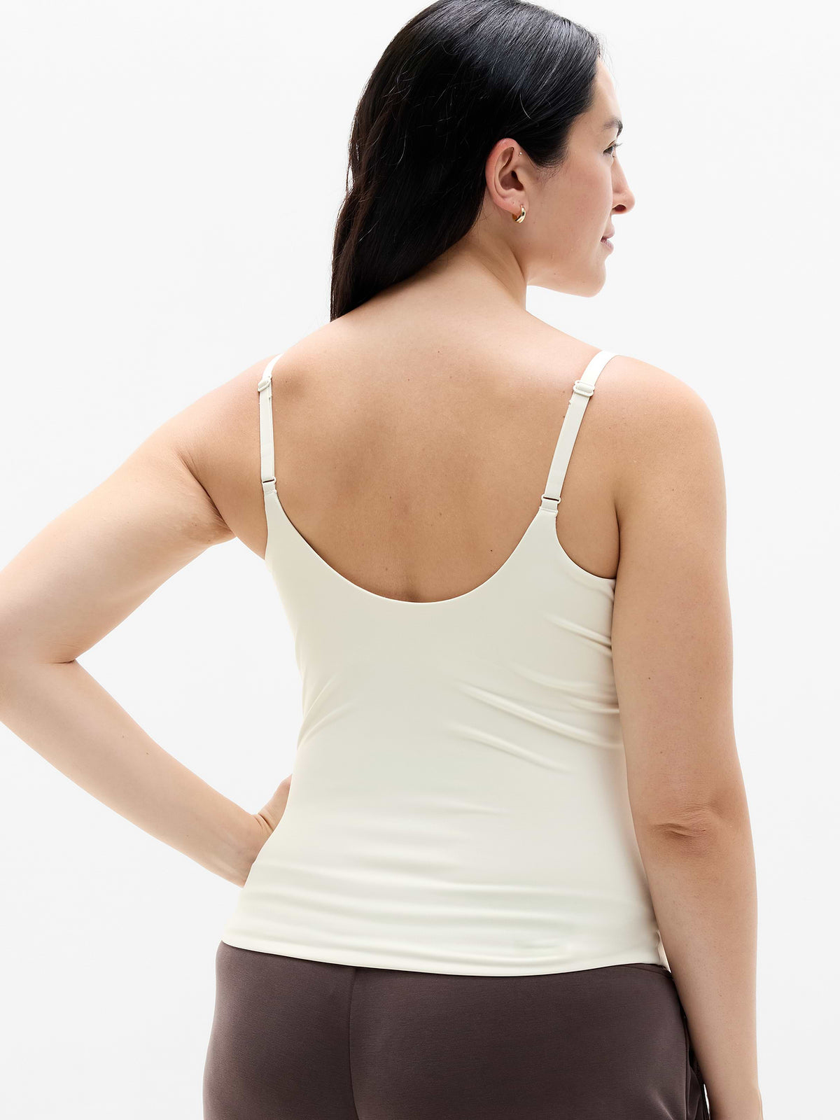 BodyMove Cami Built In Bra Tank - Bone
