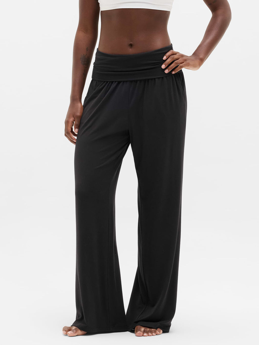 Dream Drape Mid Rise Pant - Black