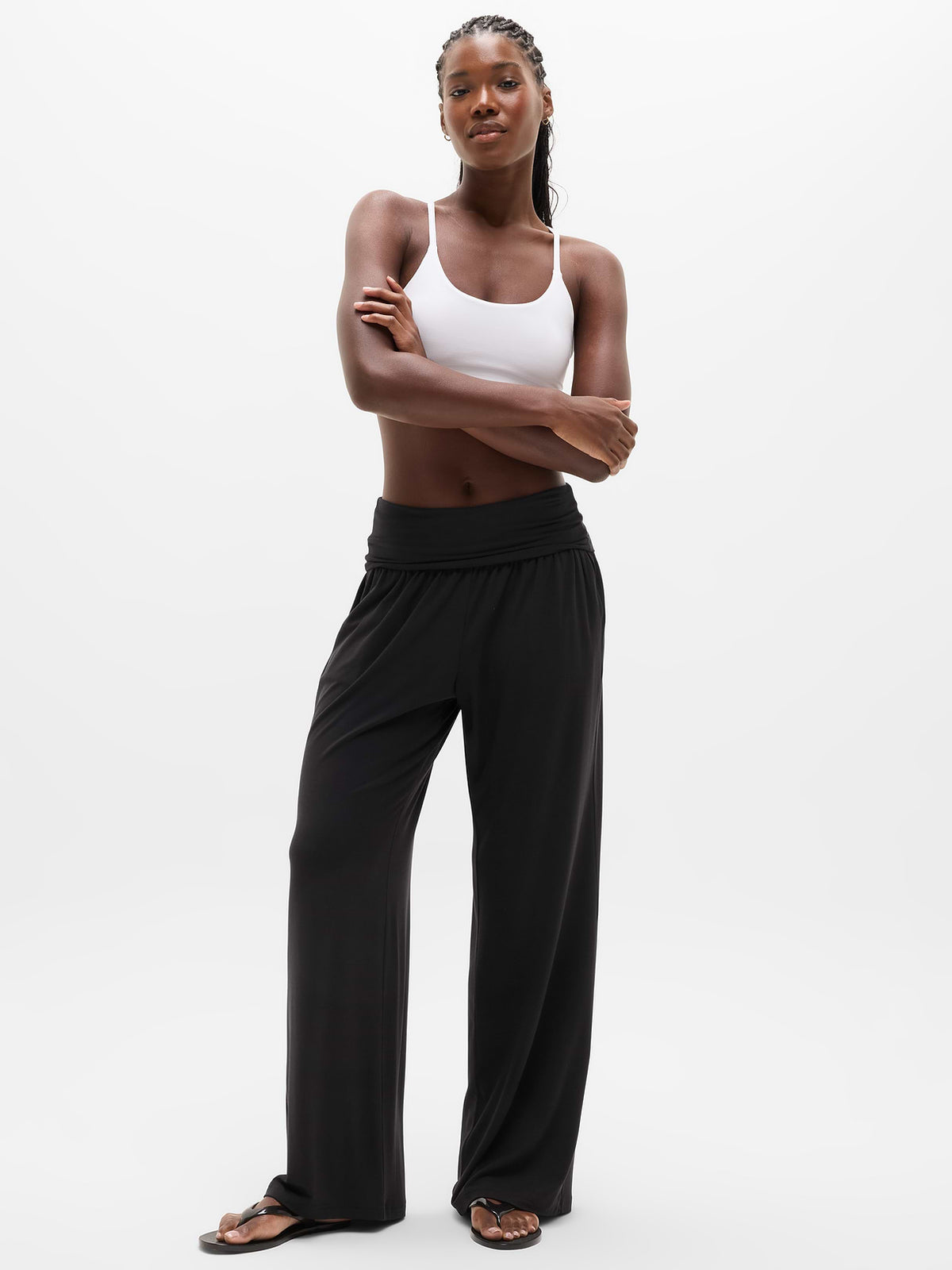 Dream Drape Mid Rise Pant - Black