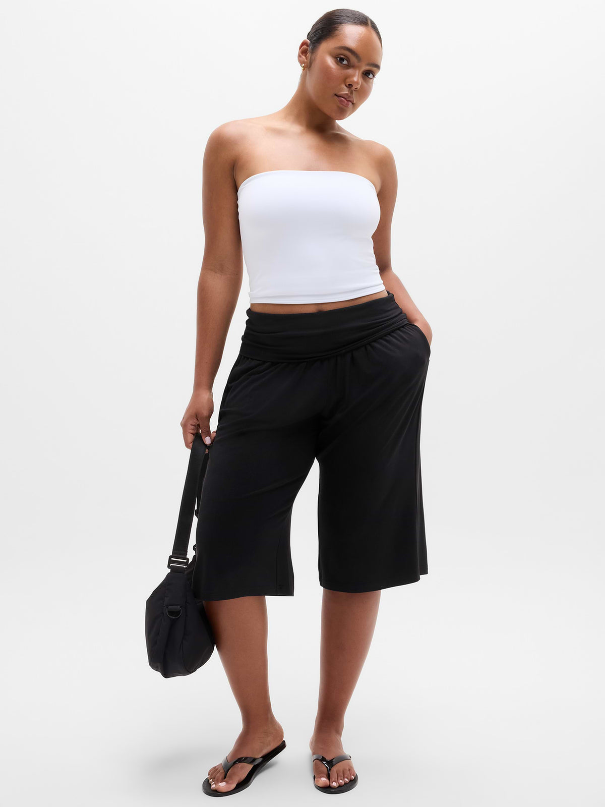 Dream Drape Mid Rise Pant - Black