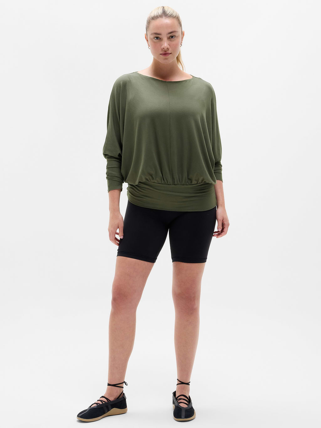 Dream Drape Long Sleeve Top - Jungle