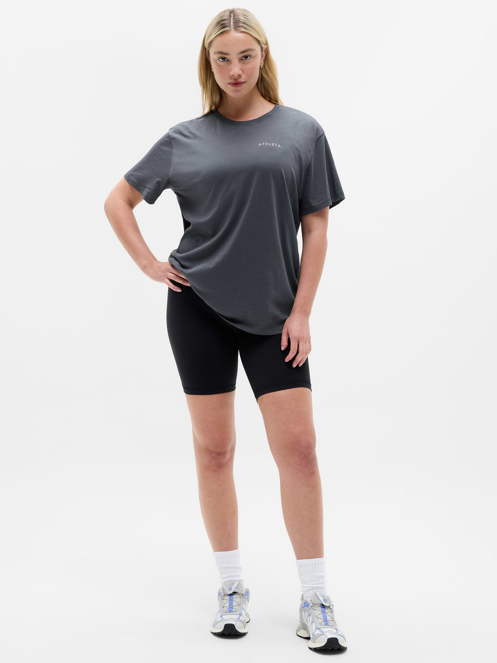 Favorite Cotton Relaxed Graphic Tee - Floral Ash