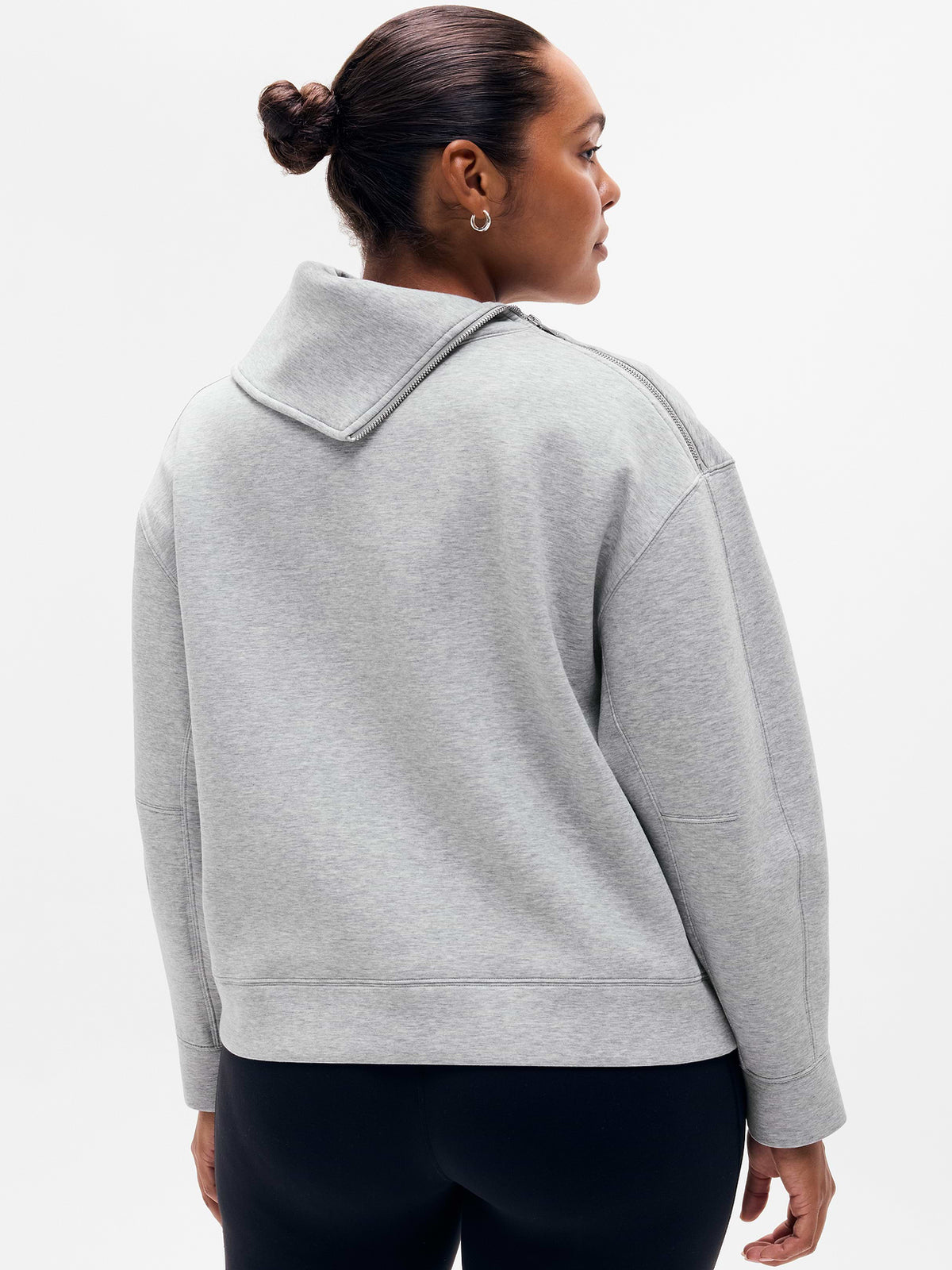 Form Knit Shawl Collar Sweatshirt - Grey Heather