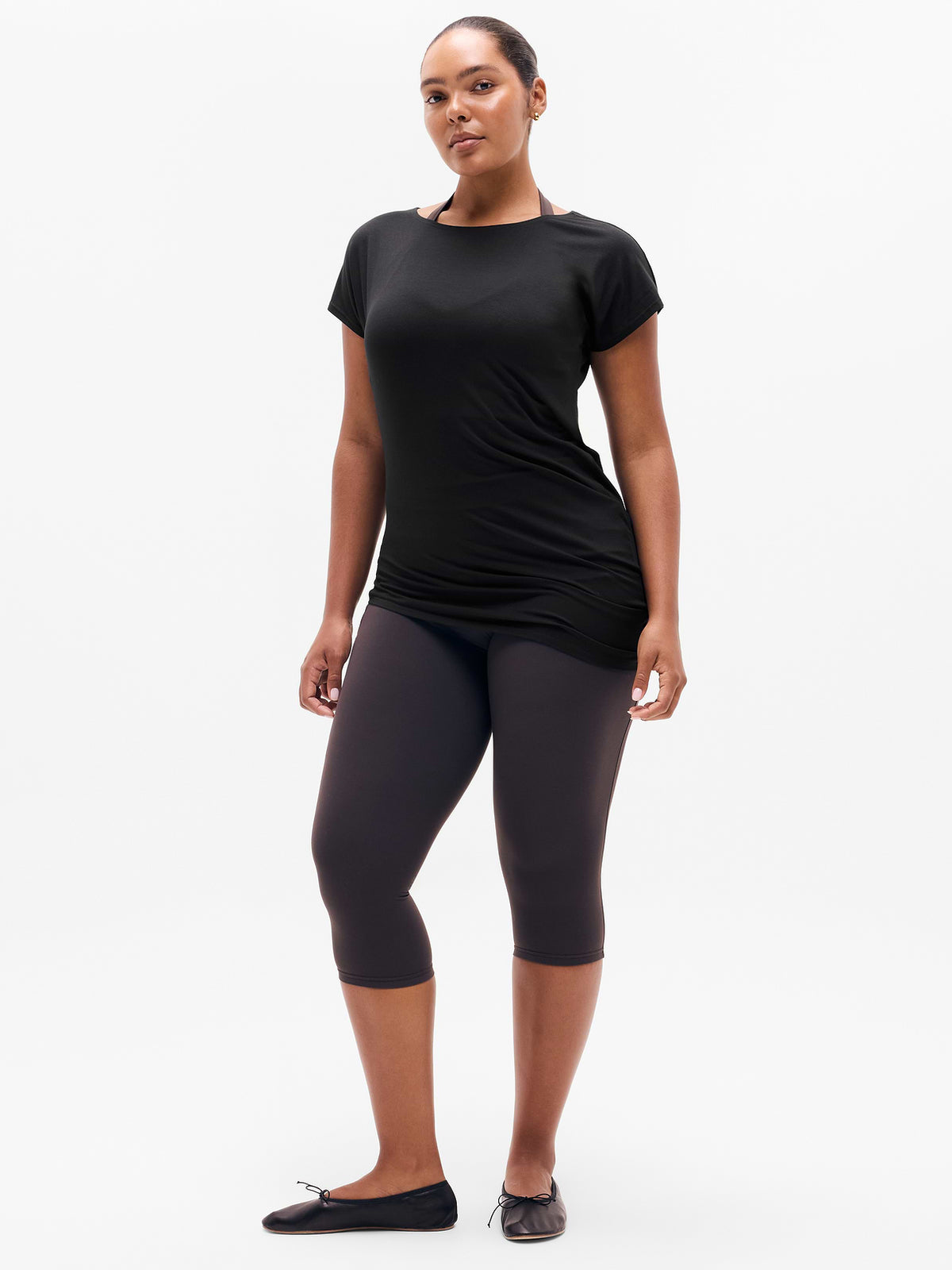 Dream Drape Asym Tee - Black
