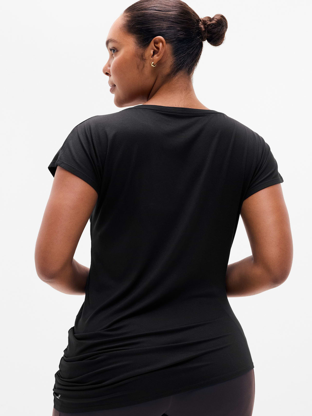 Dream Drape Asym Tee - Black
