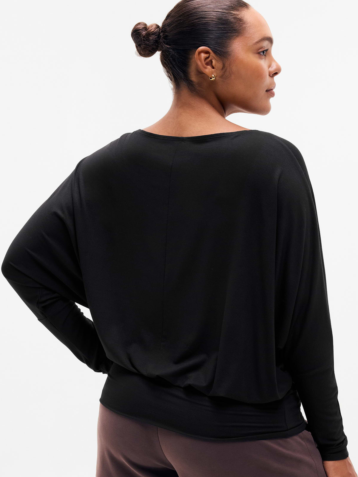 Dream Drape Long Sleeve Top - Black